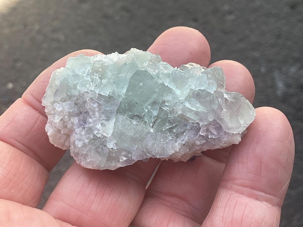 38g Lavender QR Code Fluorite Specimen 3A