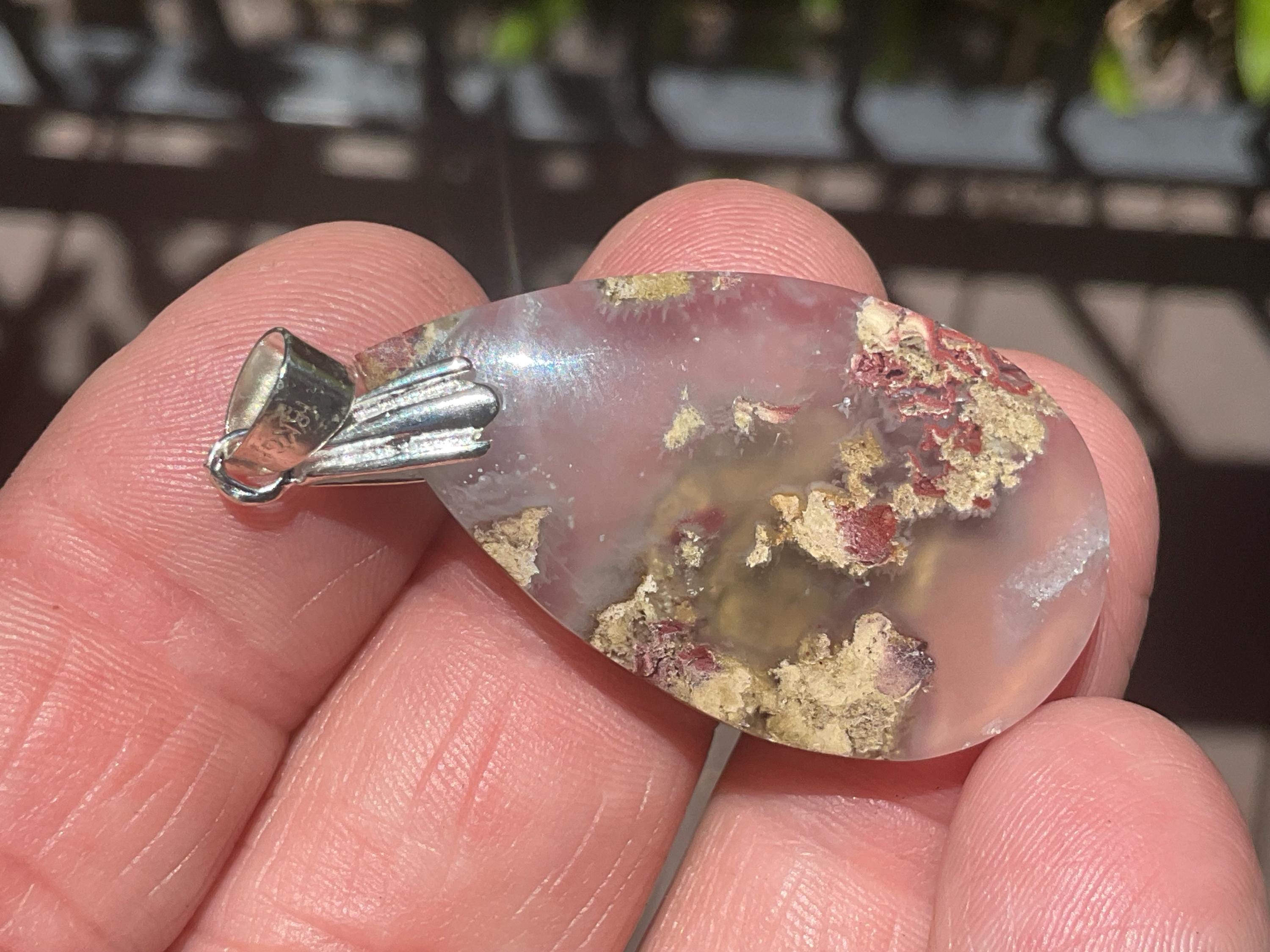 8g Moss Agate Pendant 4A