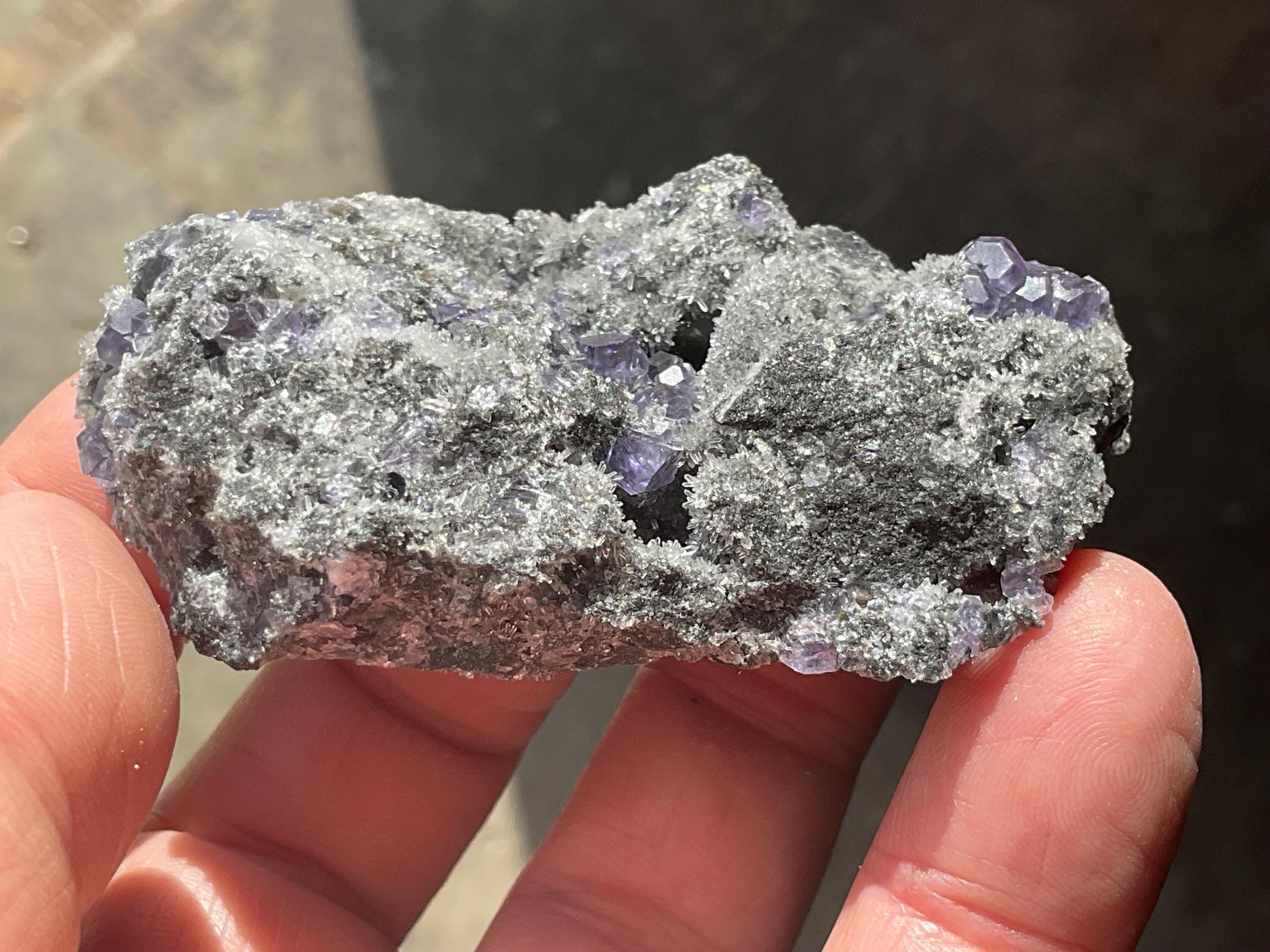 76g Blue/Purple Fluorite in Quartz Specimen 1C from Fujian, China