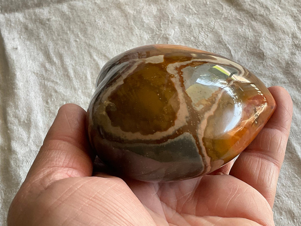 426g Polychrome Jasper Heart 2C