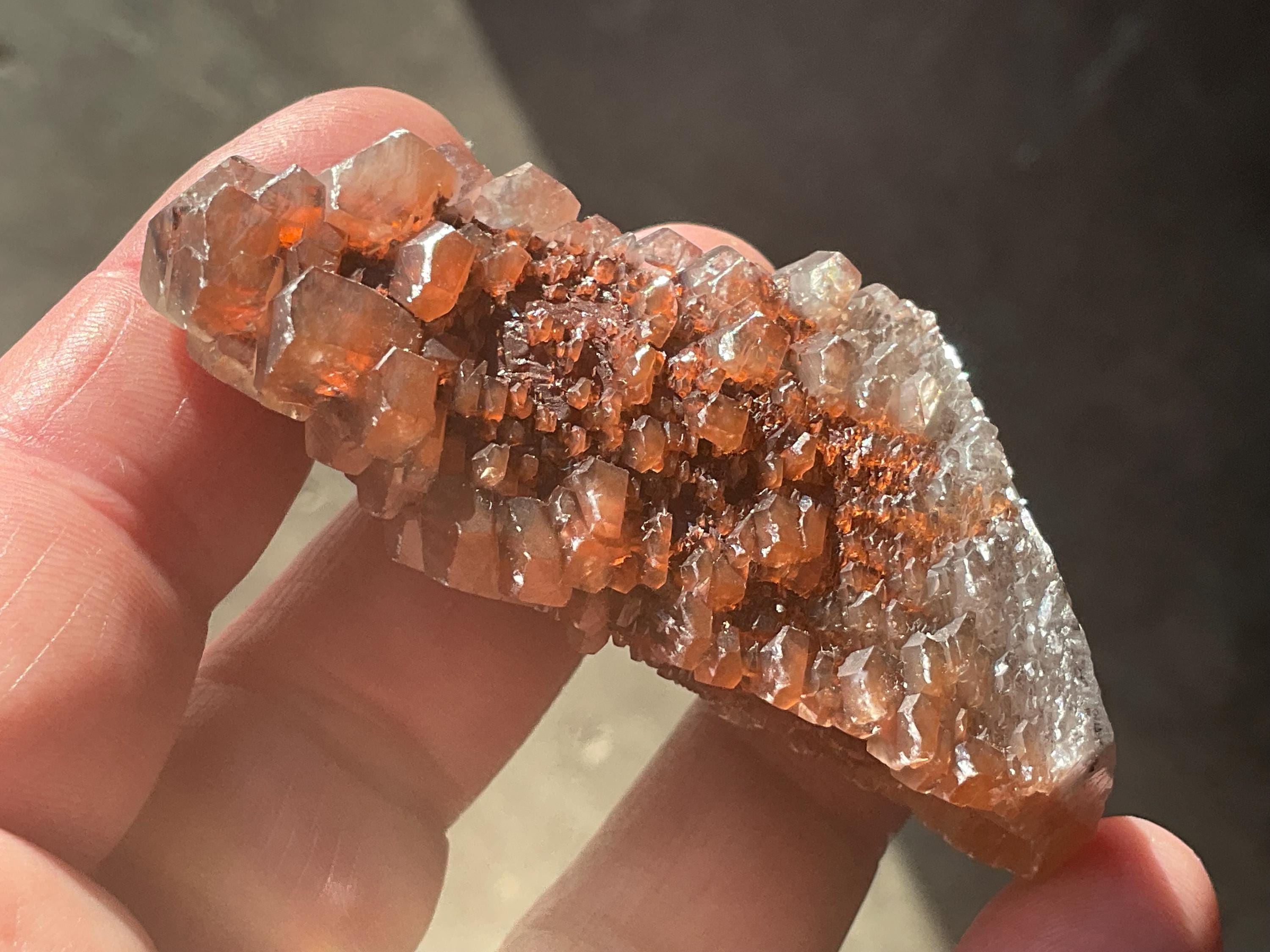 64g “Red Pagoda” Calcite Specimen 7B from Hubei, China