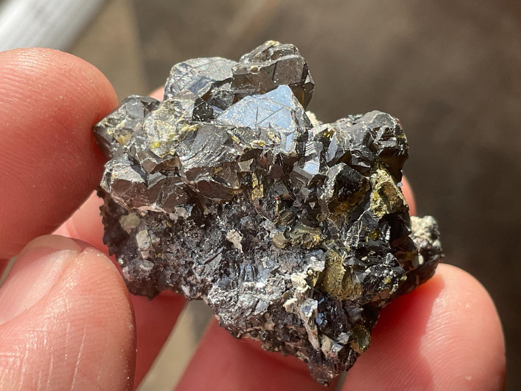 36g Chalcopyrite on Marmatite Specimen from Bulgaria