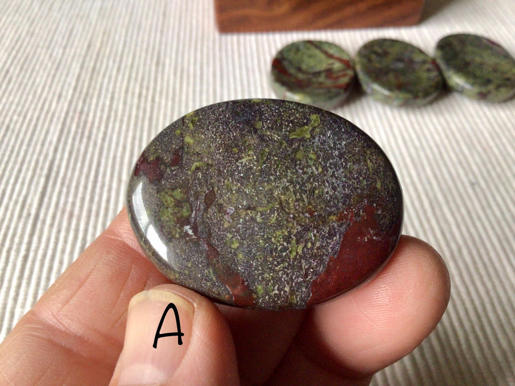 Dragon Blood Jasper Thumb Stone/Worry Stone Group 6