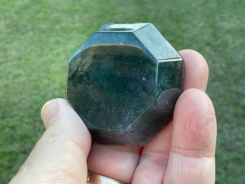 58g Moss Agate Trinket Bowl 4B