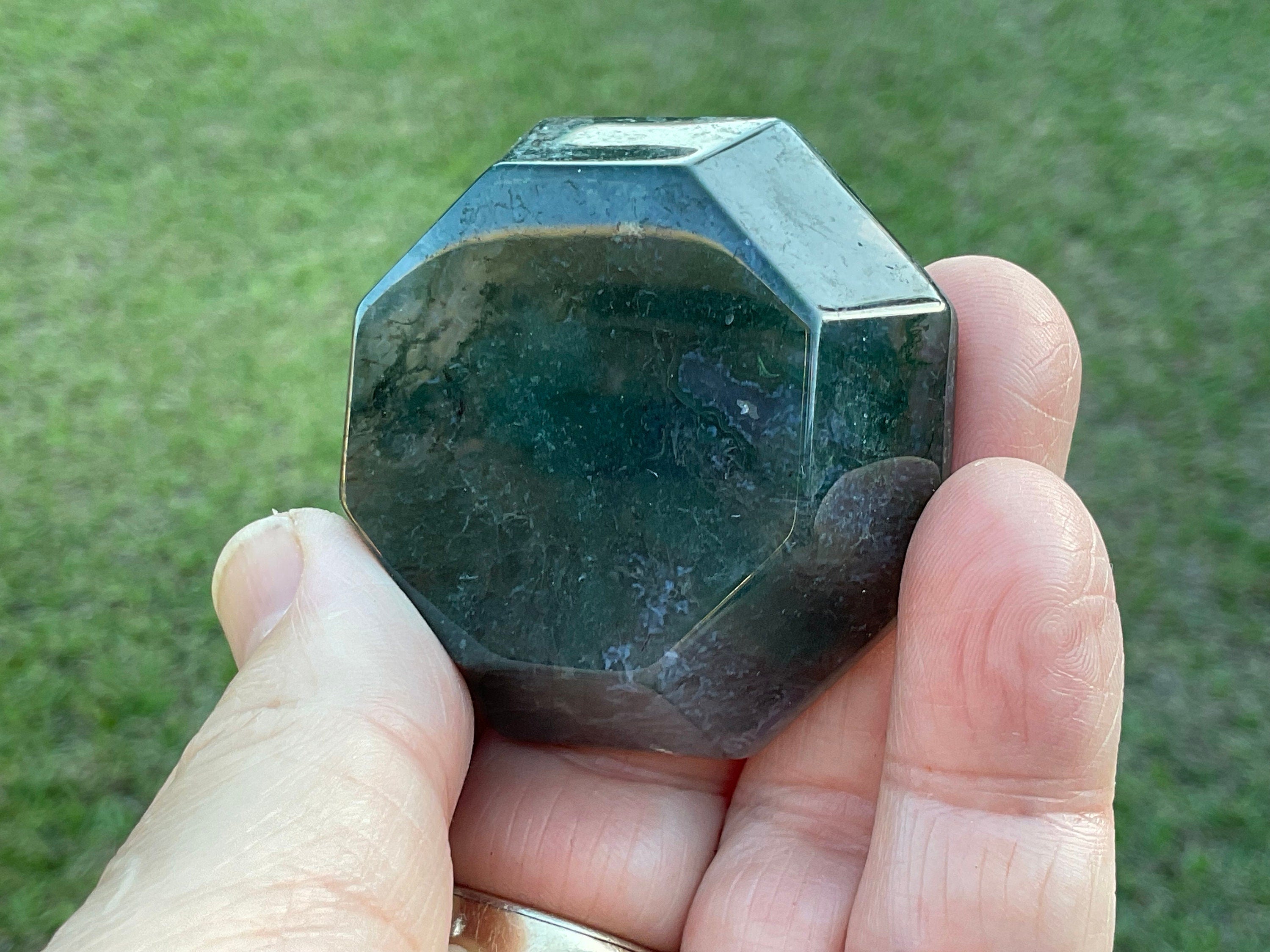 58g Moss Agate Trinket Bowl 4B