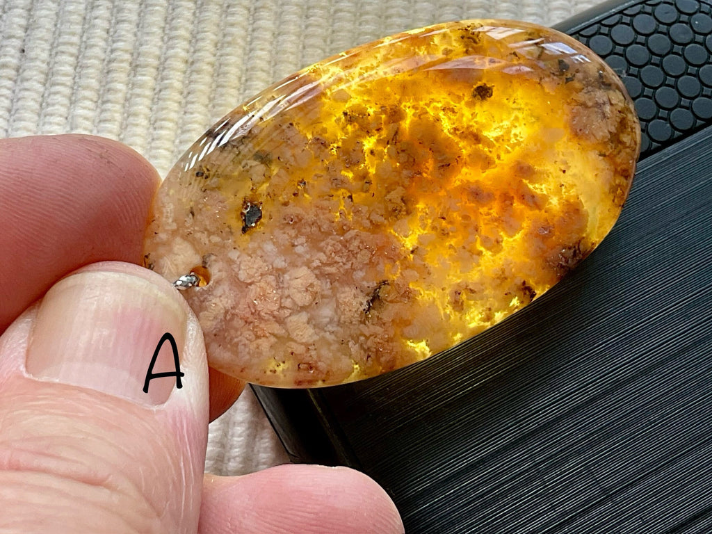 Heavily Included Pale Garden Quartz Pendant Group 1