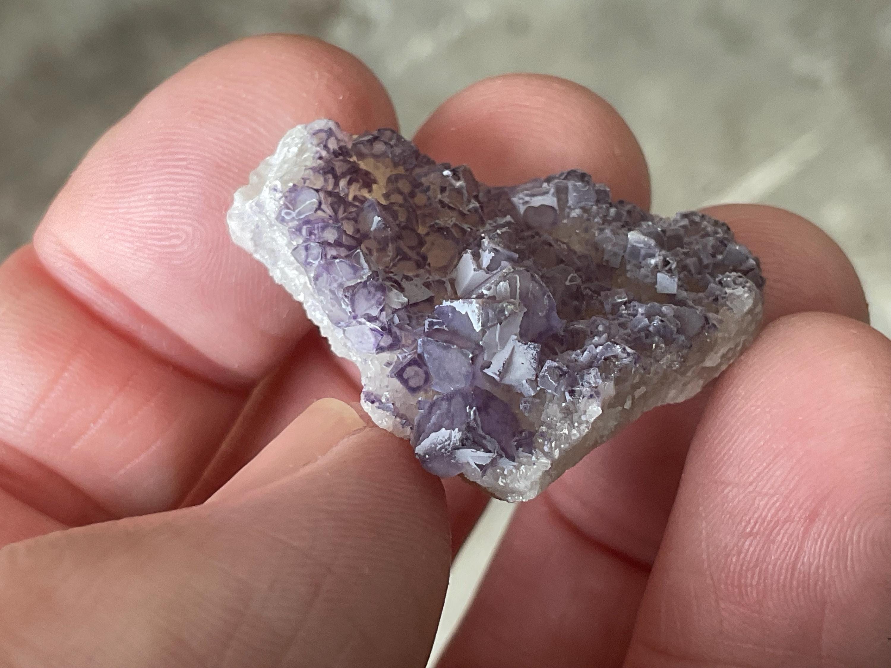 10g Lavender “QR Code” Fluorite Specimen 1B