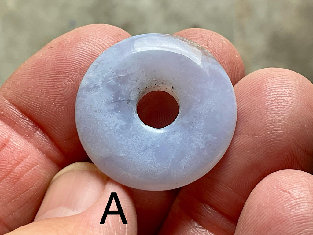2.5cm Blue Chalcedony Donuts Group 3