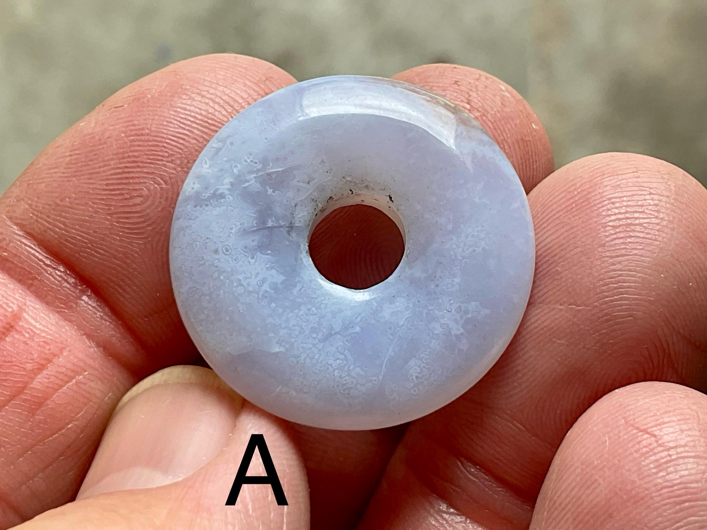2.5cm Blue Chalcedony Donuts Group 3