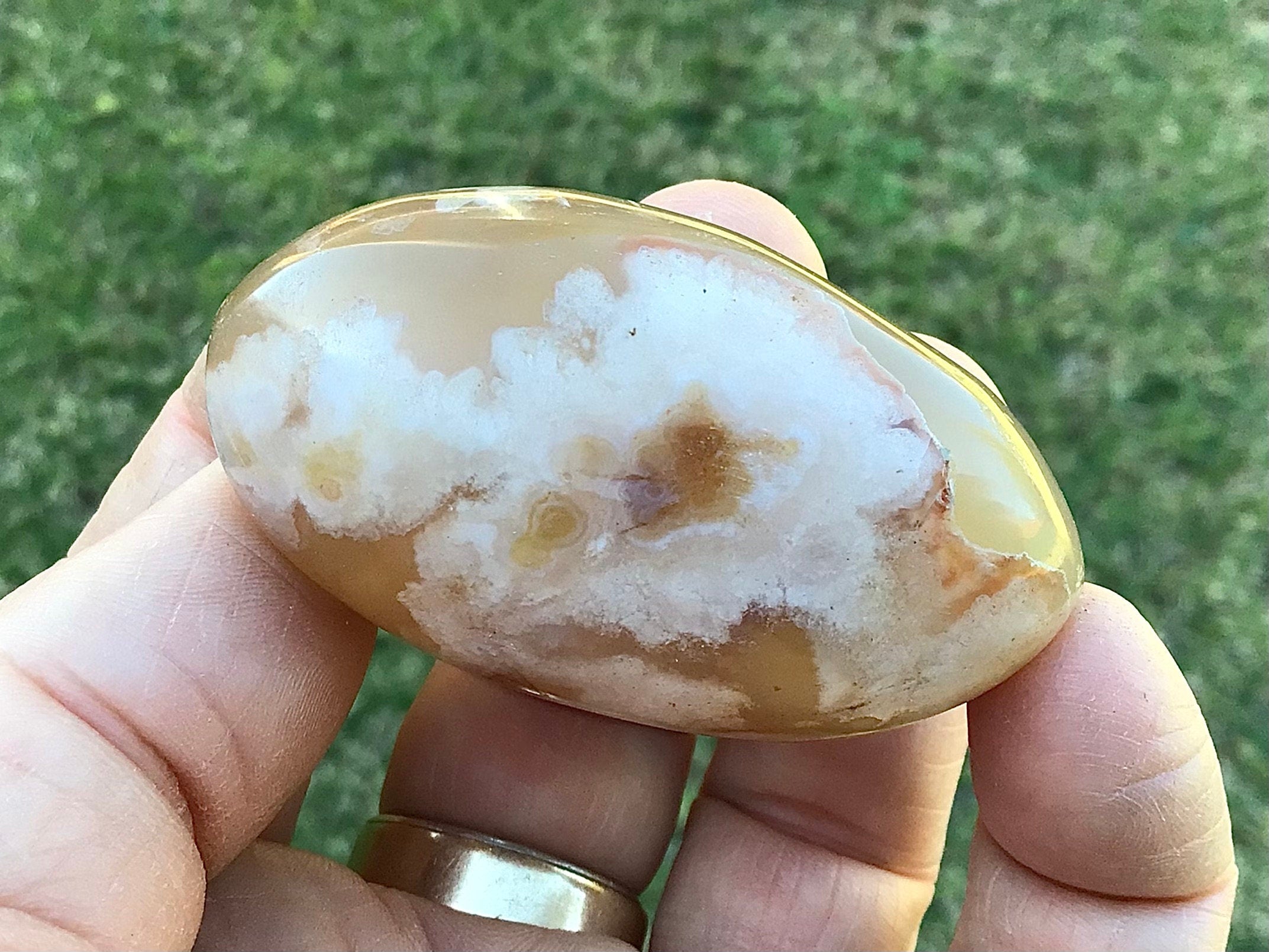 70g Flower Agate Palmstone 3C