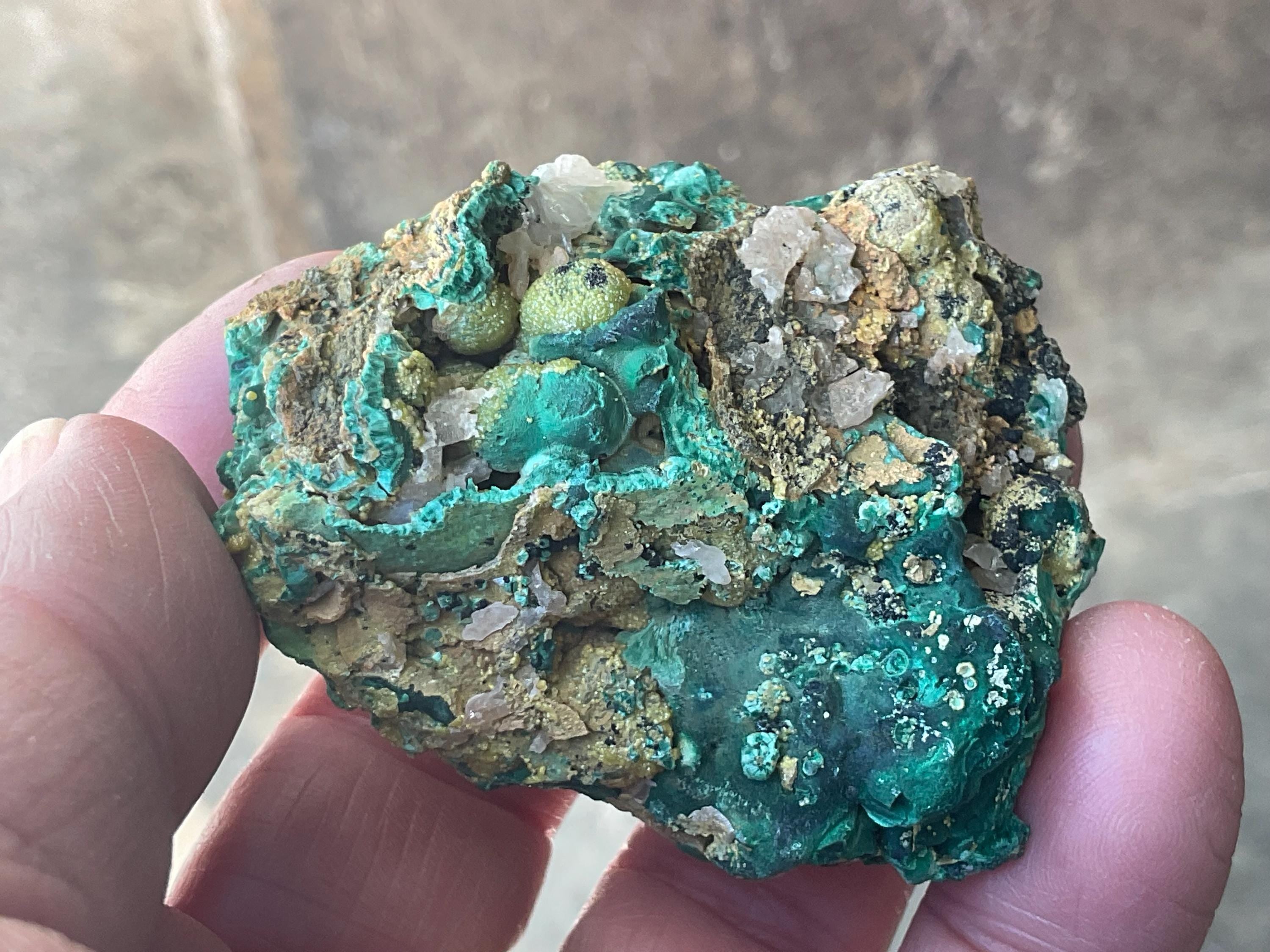 118g Australian Malachite, Cerussite and Pyromorphite Specimen 4B