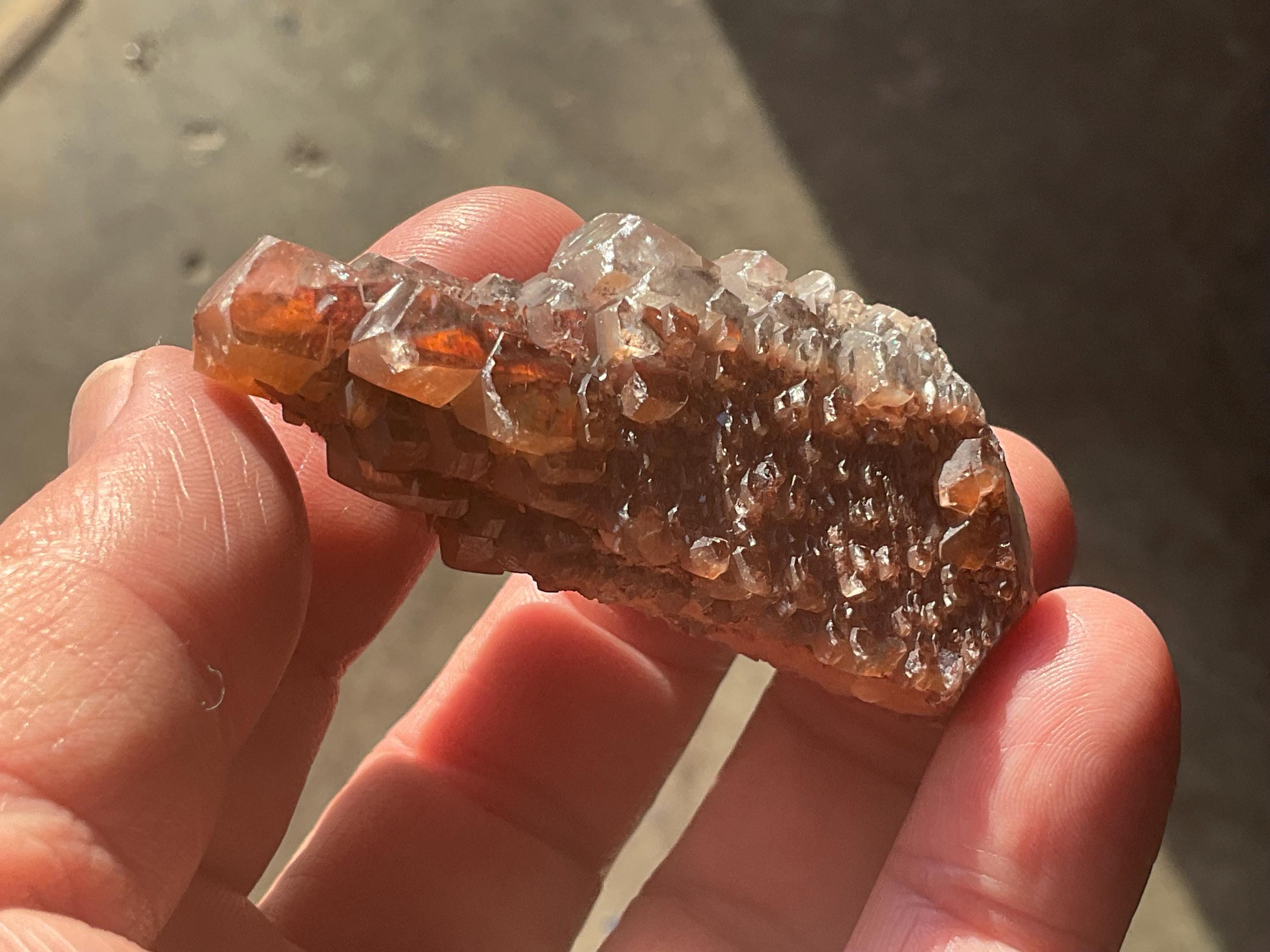 54g “Red Pagoda” Calcite Specimen 7A from Hubei, China