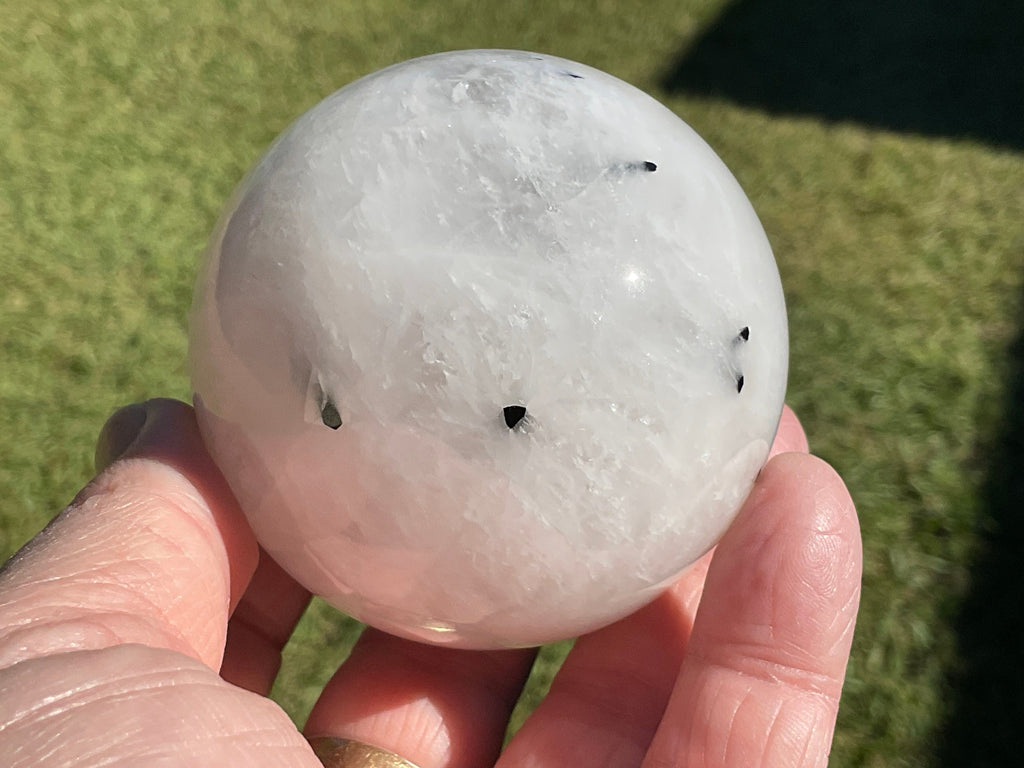 390g Tourmalated Quartz Sphere 2C