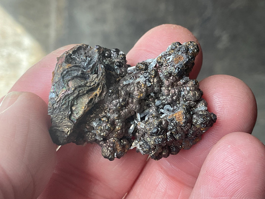 16g Iridescent Goethite/Limonite with Selenite Crystals Specimen 2A from Hubei, China