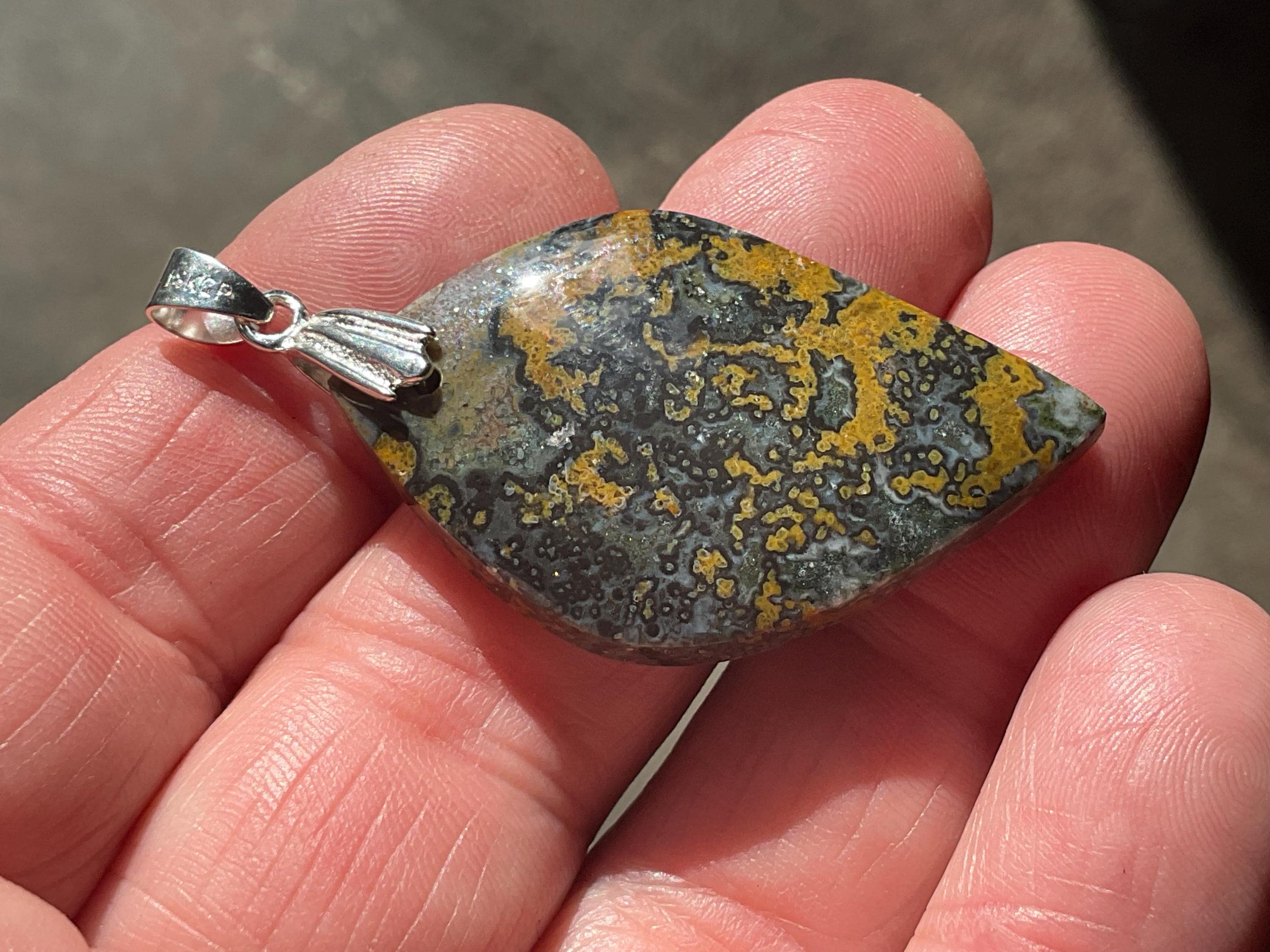 8g “River Jasper” Pendant B from Java, Indonesia