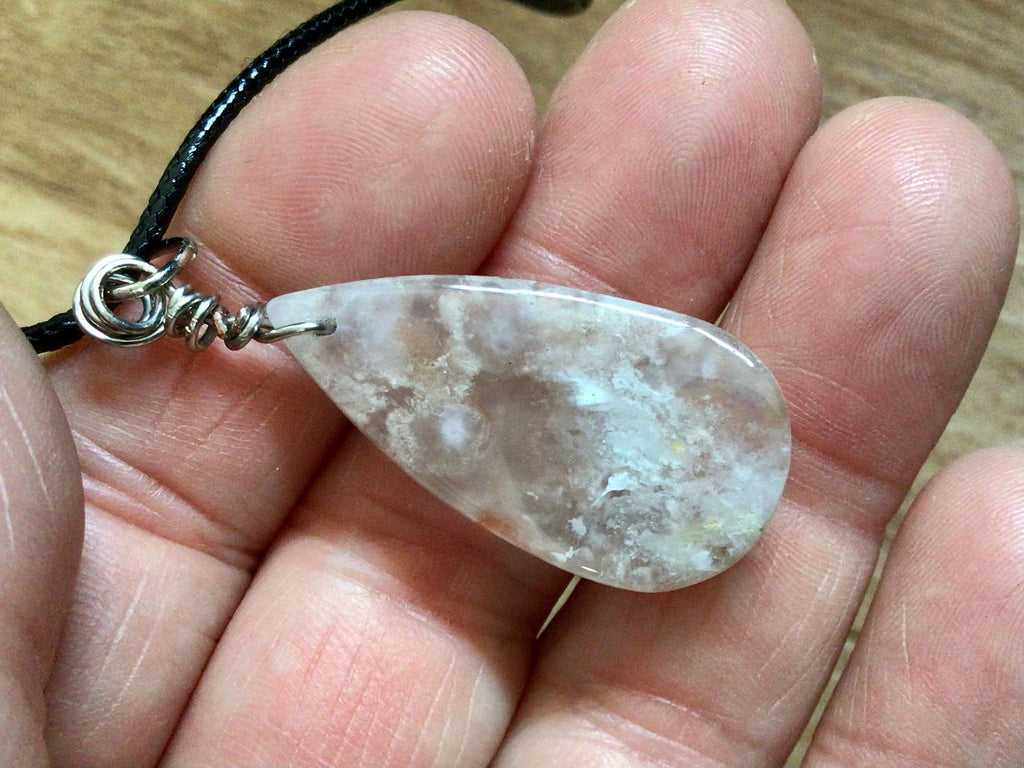 Flower Agate Pendant B