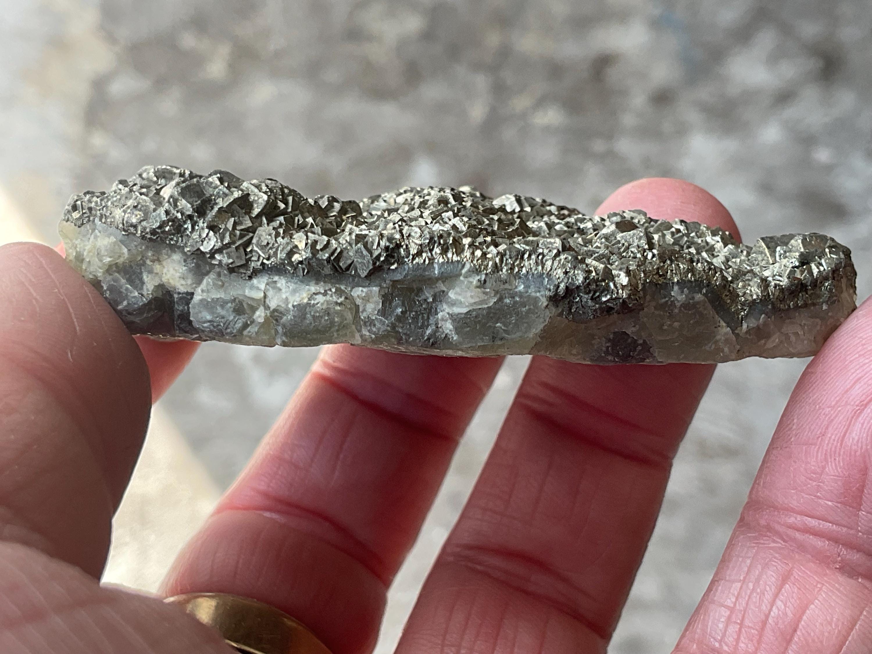96g Pyrite Encrusted Fluorite Specimen C
