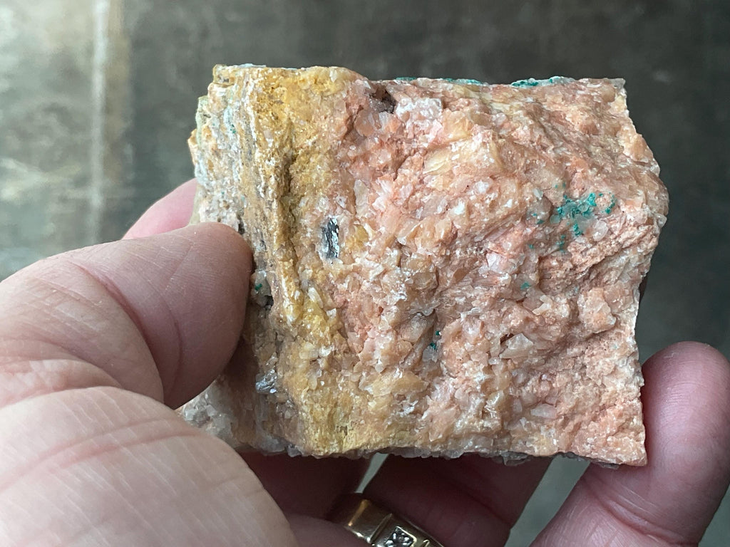 278g Malachite and Selenite on Dolomite Matrix Specimen 2B