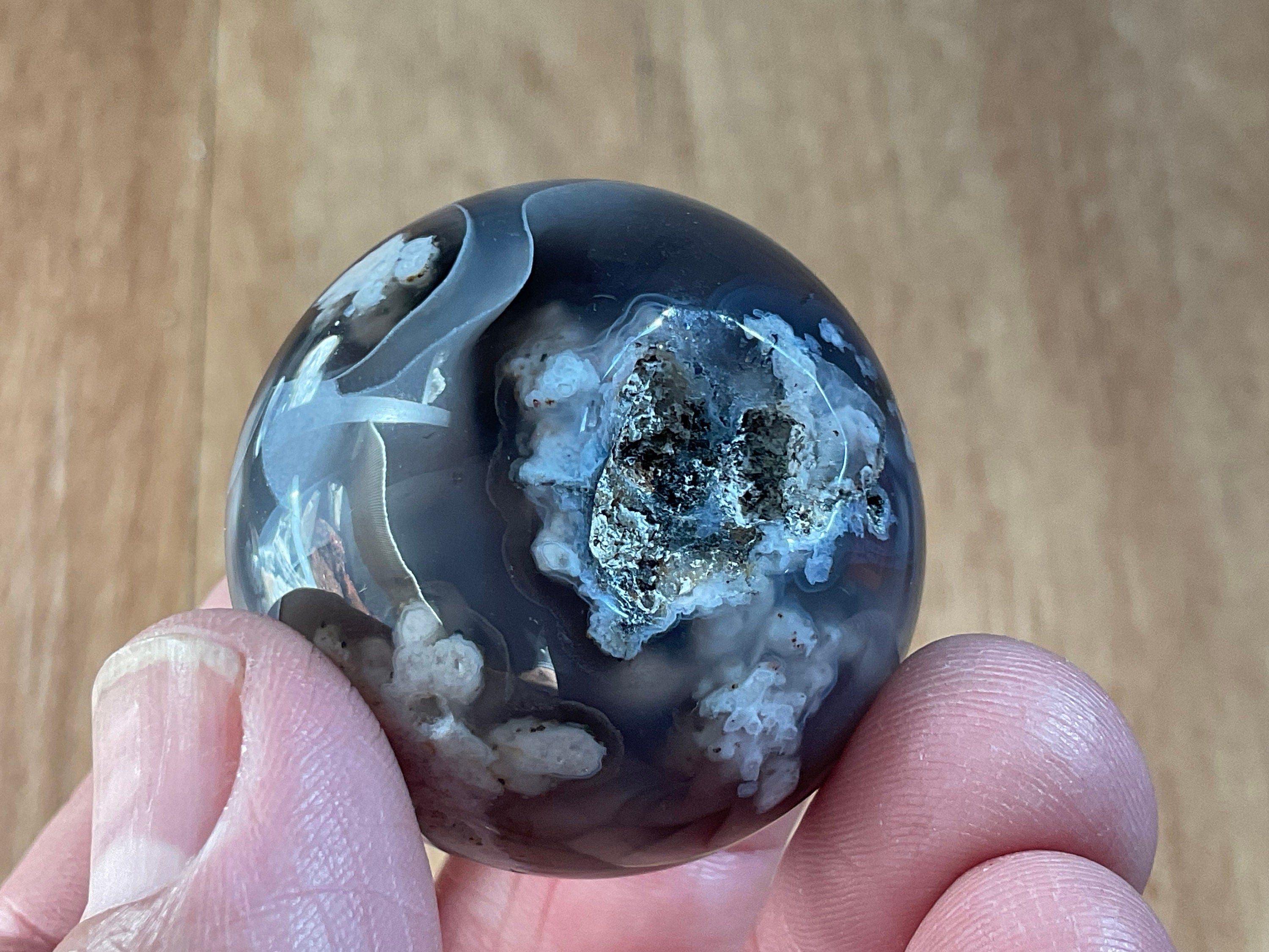 Flower Agate Sphere 1B