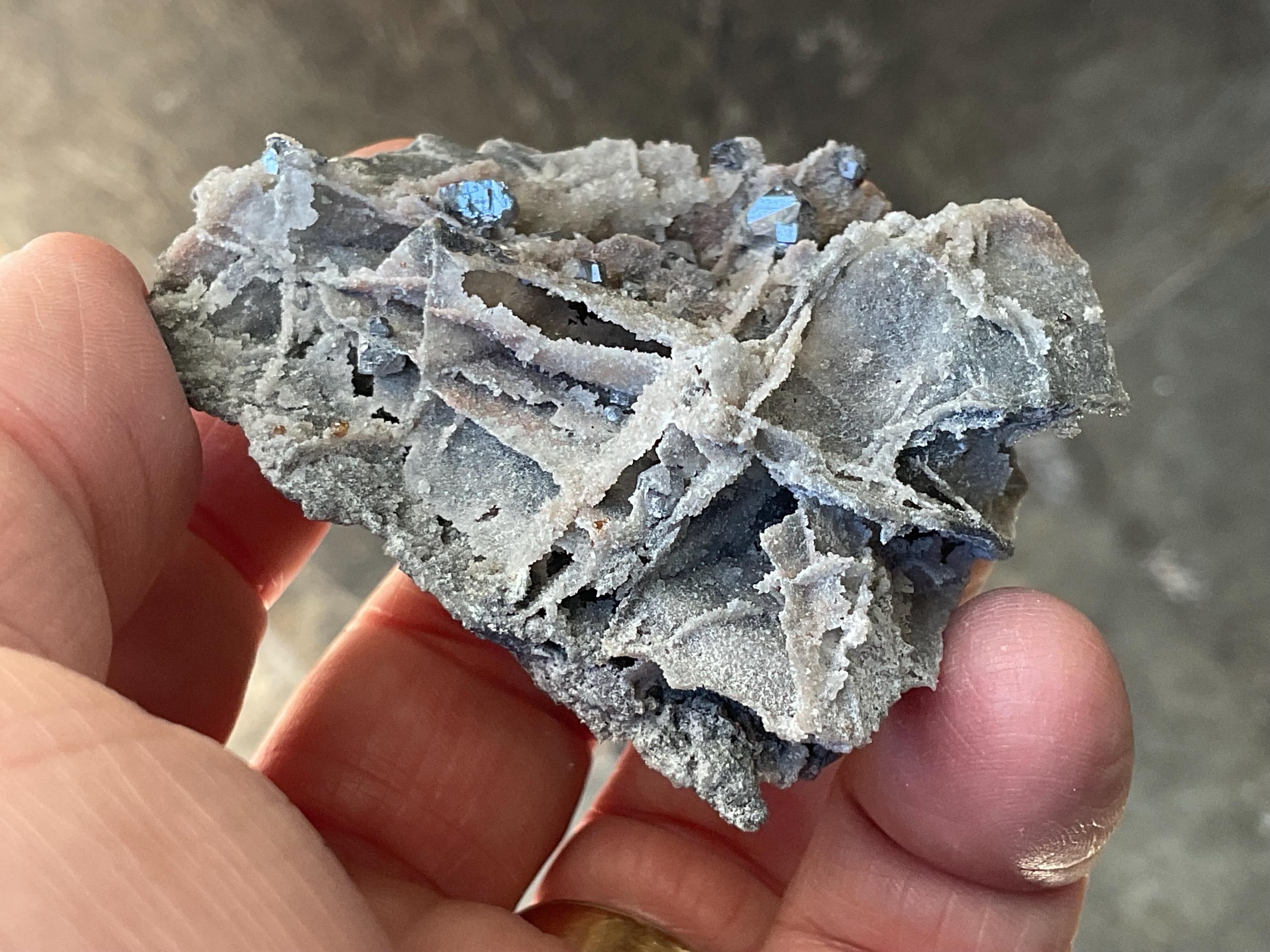 34g Sphalerite, Garnet, Galena Quartz Specimen 2B from Hunan, China