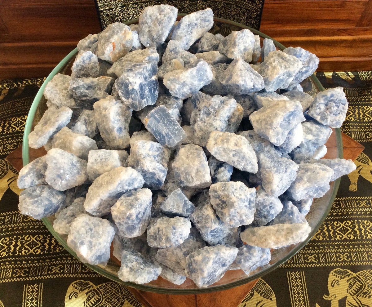 120g-150g (3 pieces) Blue Calcite Rough XL