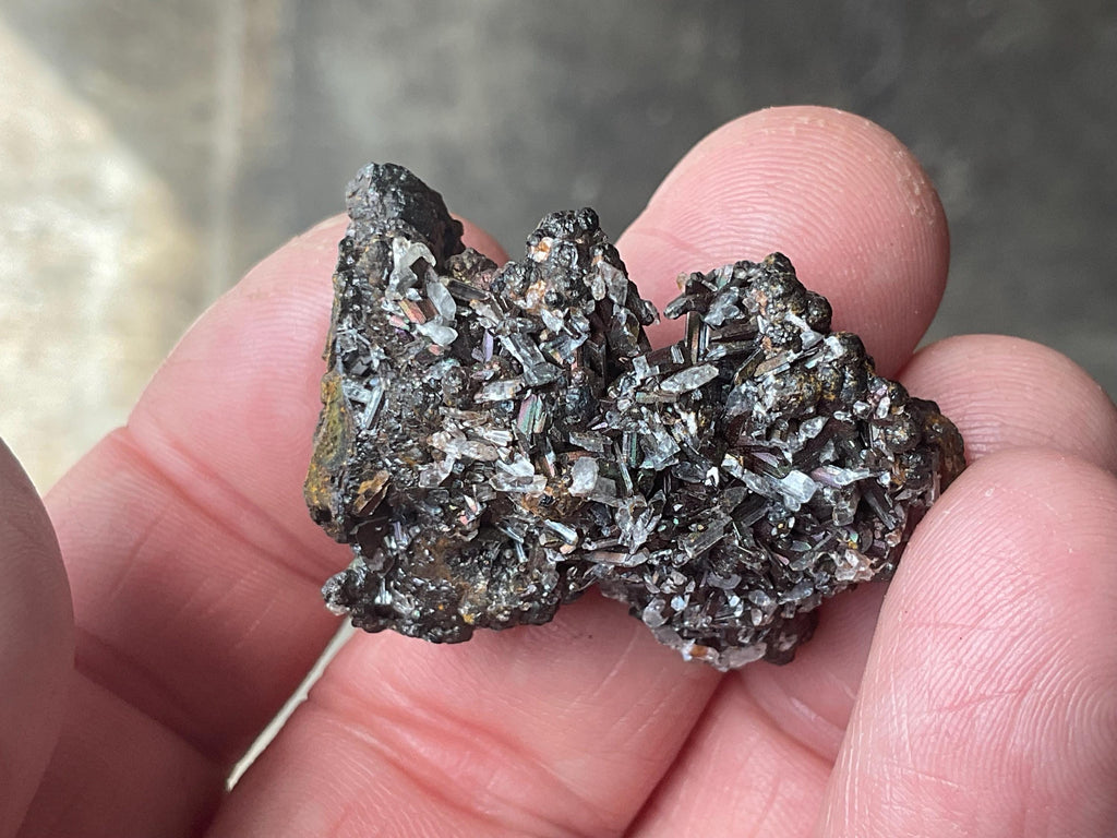 16g Iridescent Goethite/Limonite with Selenite Crystals Specimen 2A from Hubei, China