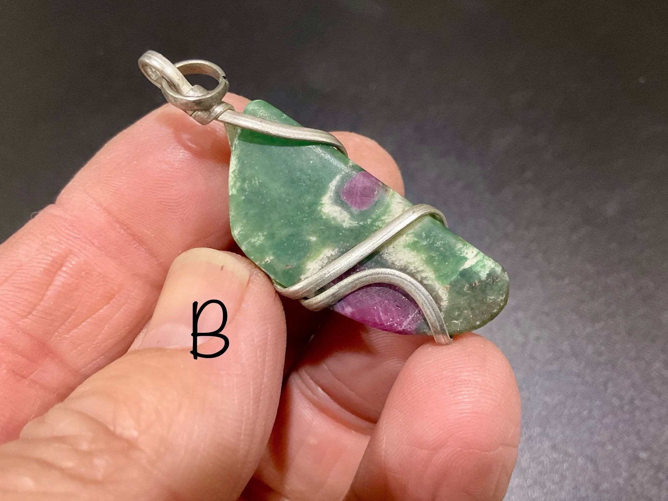 Ruby in Fuschite Wire Wrapped Pendant Group 1