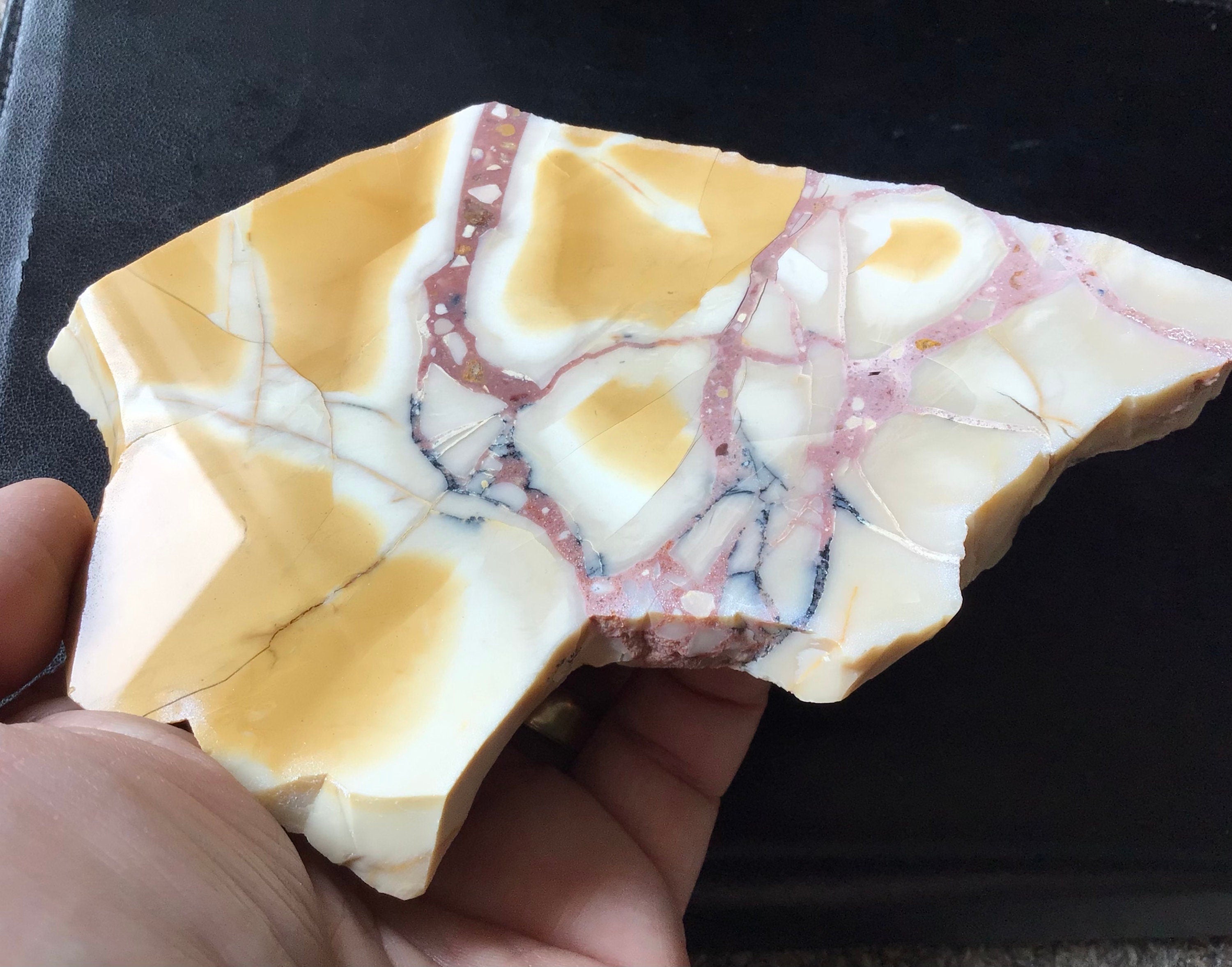 182g Polished Brecciated Mookaite Slab 5C