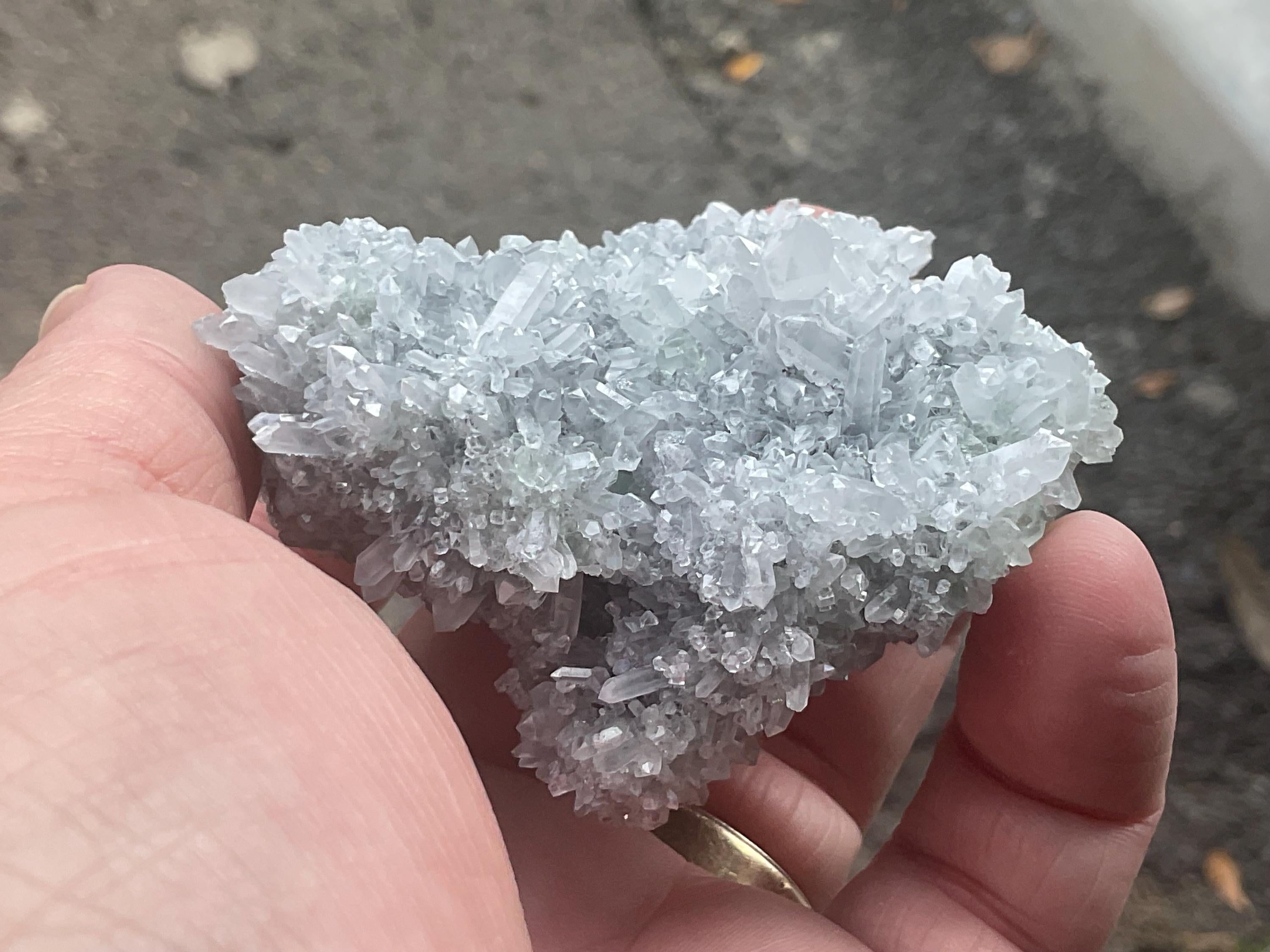 148g Clear Columnar Calcite with Quartz and Fluorite from Fujian, China