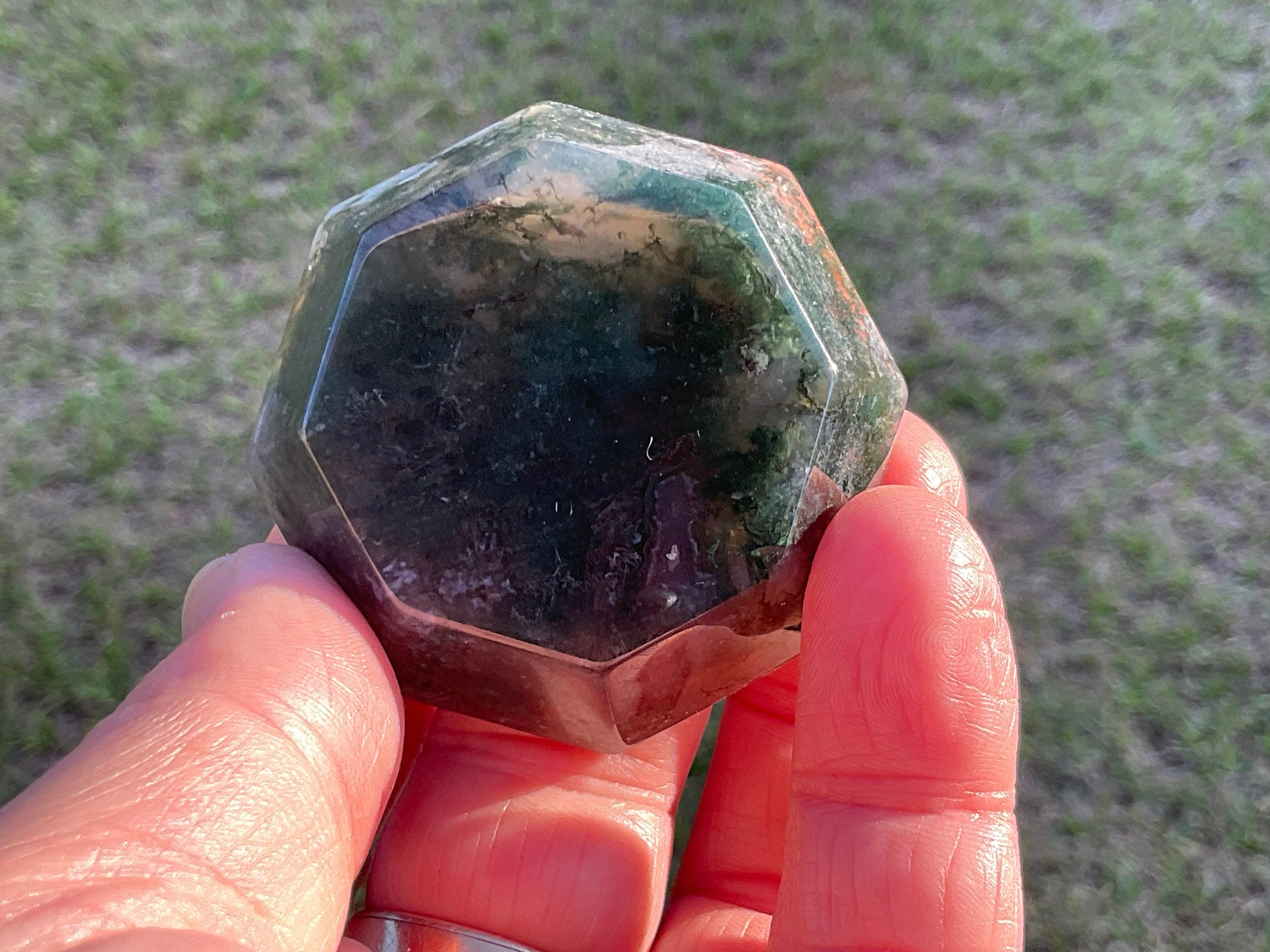 58g Moss Agate Trinket Bowl 4B