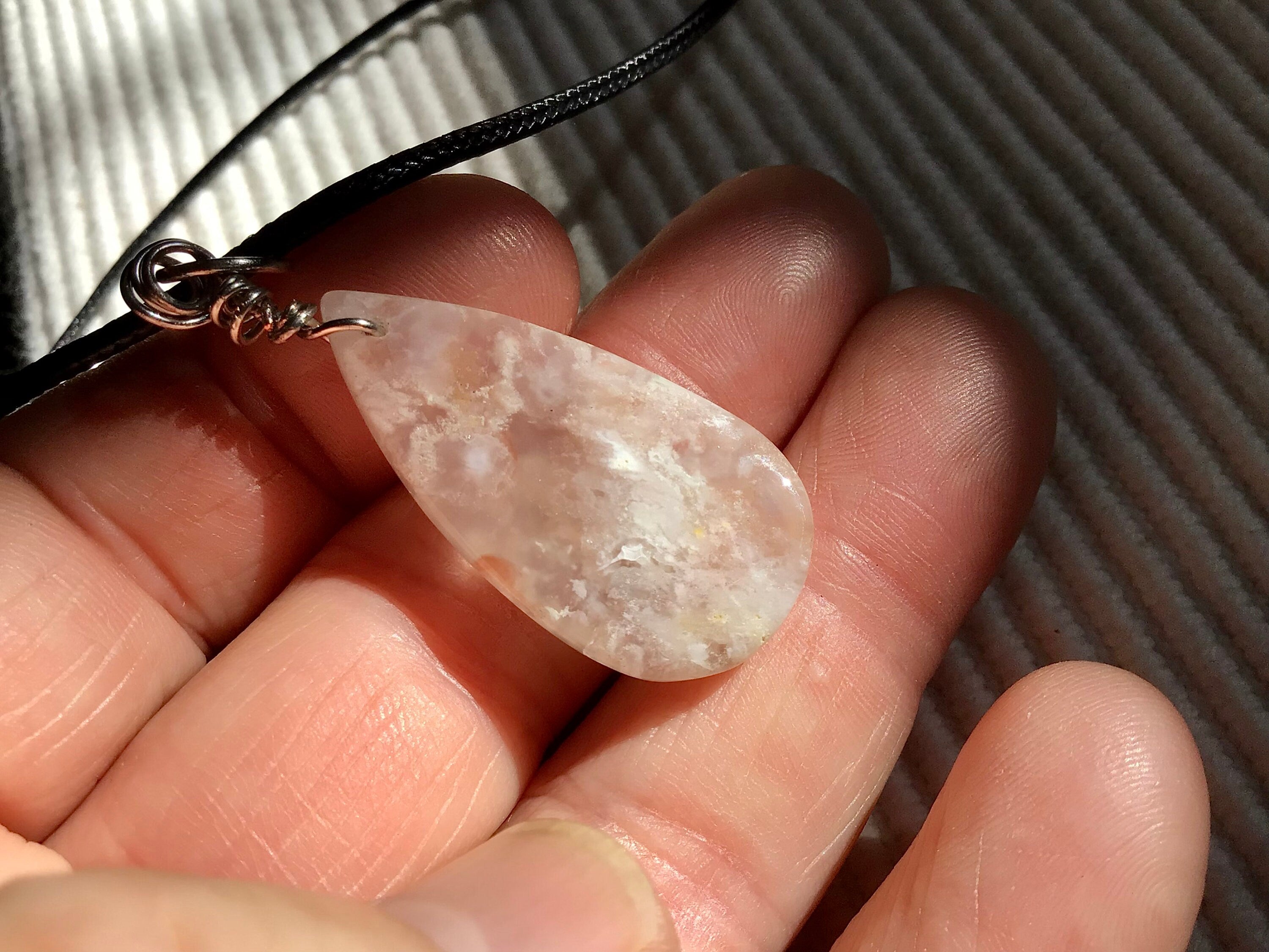 Flower Agate Pendant B