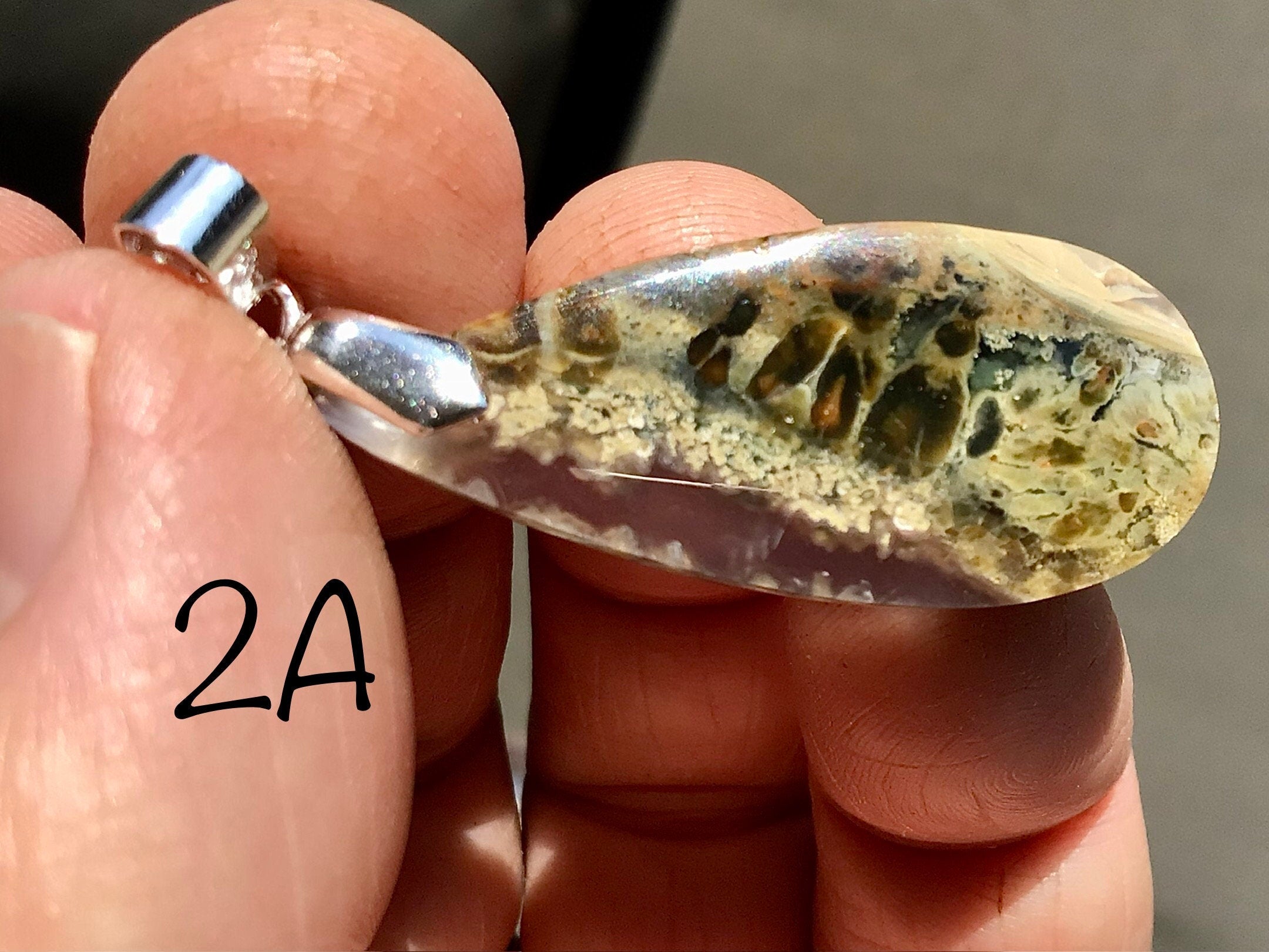 Indonesian Plume Agate Pendants 2A