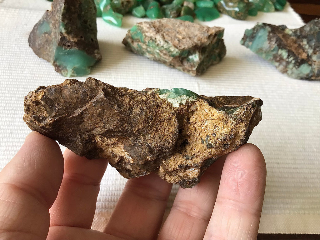 115g Rough Chrysoprase Piece 8C