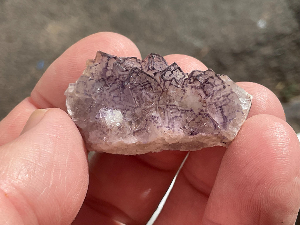 14g Lavender “QR Code” Fluorite Specimen 1A