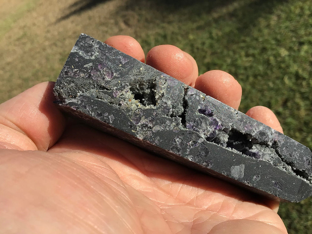 117g Sphalerite Generator with Lavender Fluorite and Clear Quartz 3B