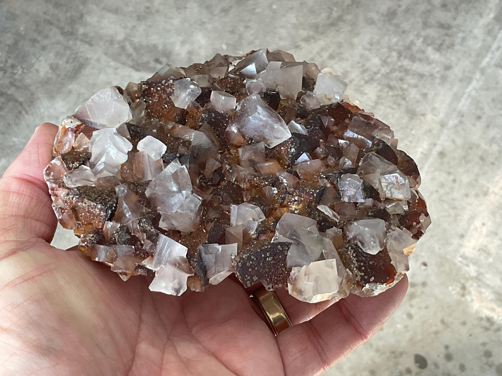 680g Multi Generational Calcite with Hematite from Hubei, China