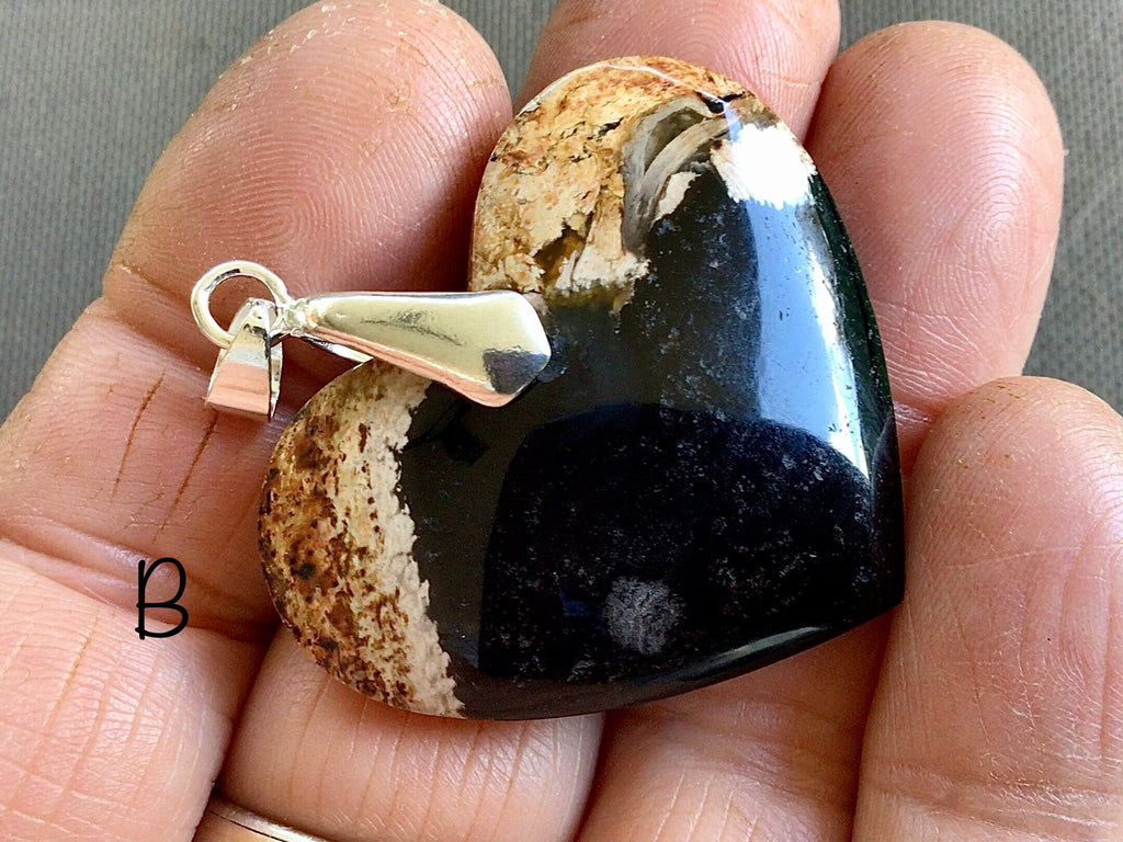 Indonesian Fossilised Palm Tree Pendants Group 5