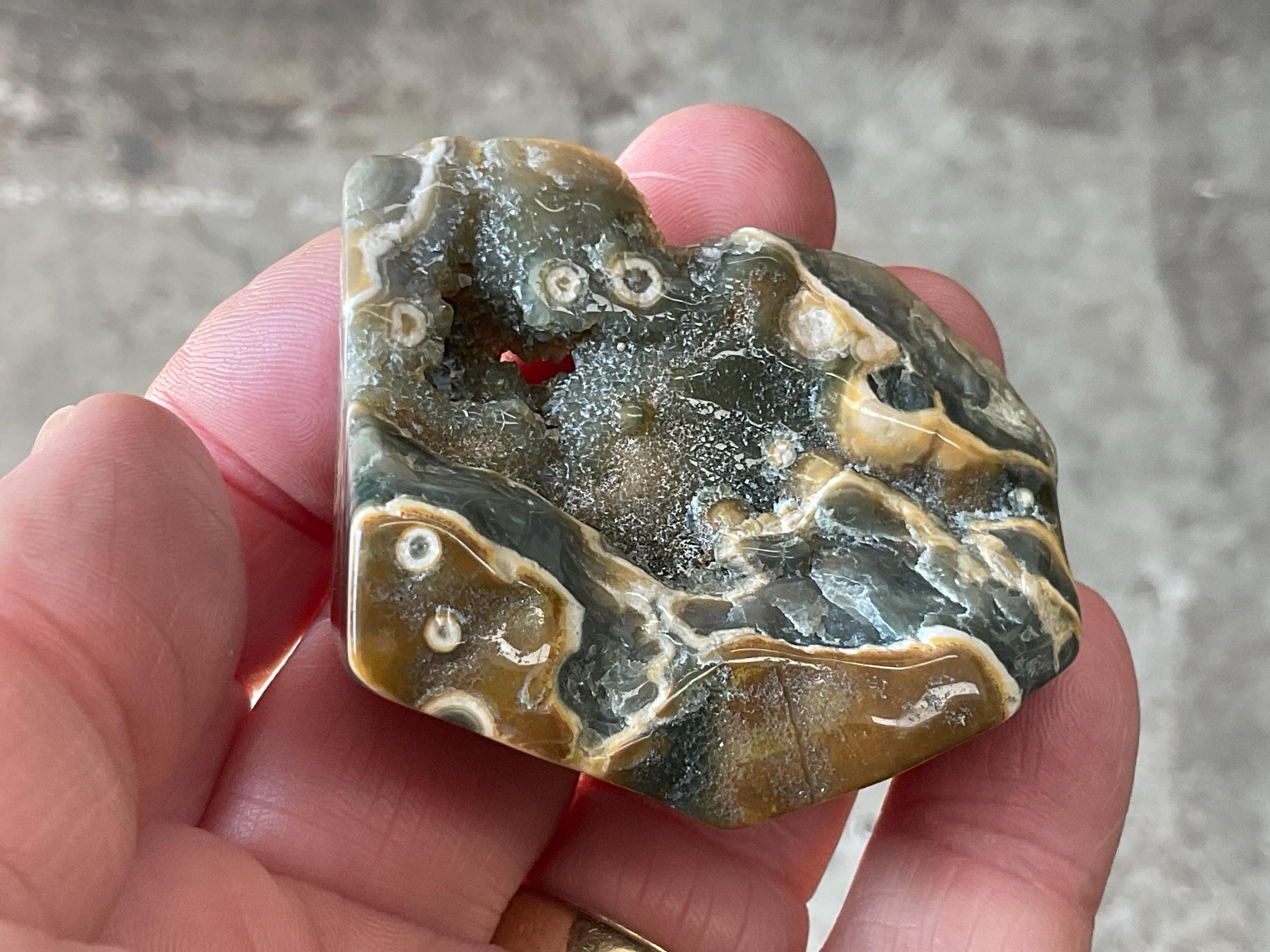 50g ‘Cloud’ Ocean Jasper Polished Freeform 2A