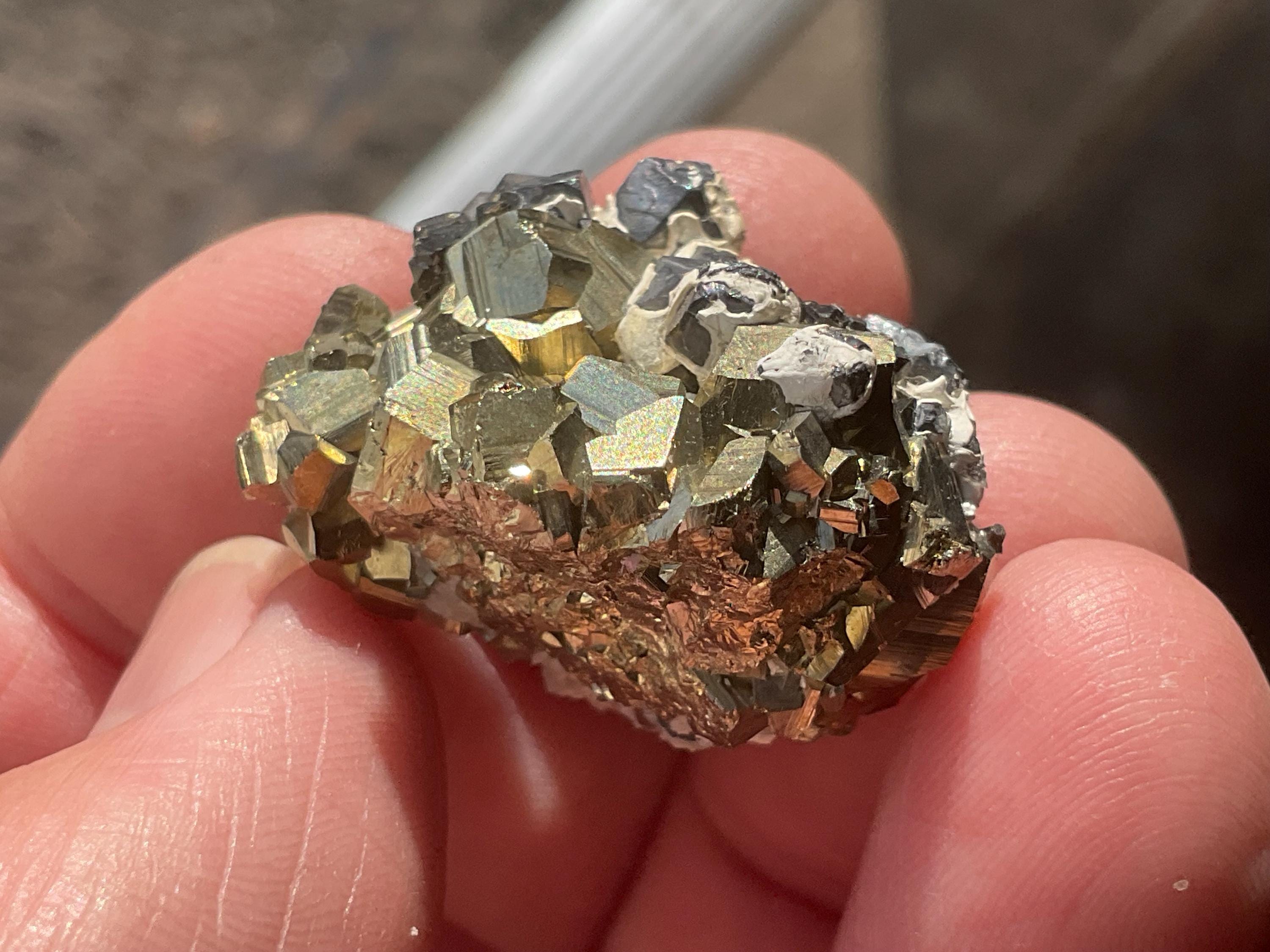 26g Pyrite with Galena Specimen from Bulgaria