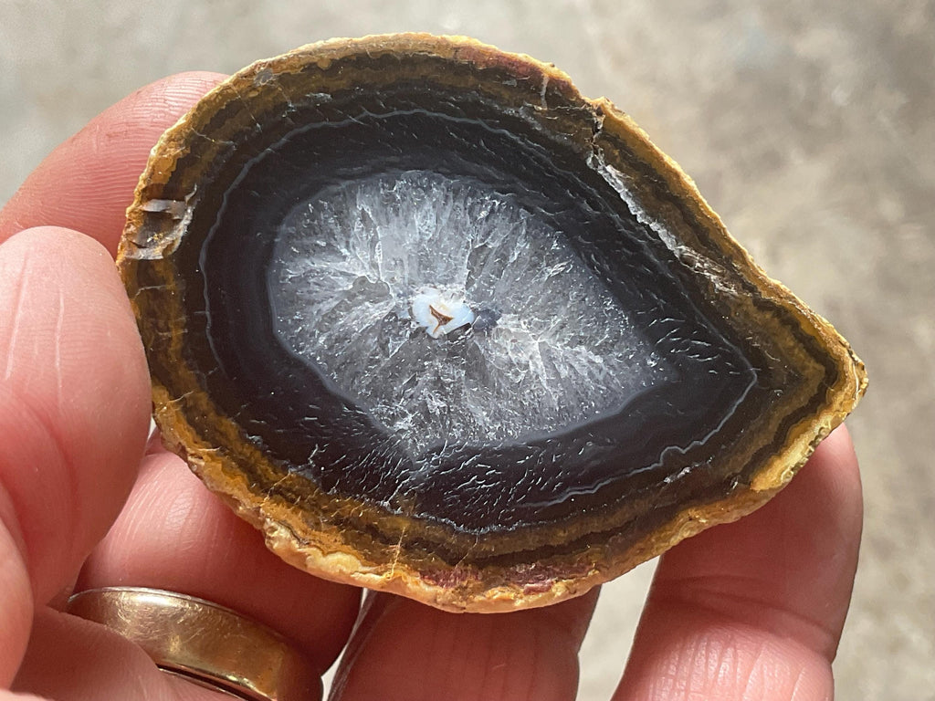 88g UV Reactive Polished Agate Half 5B