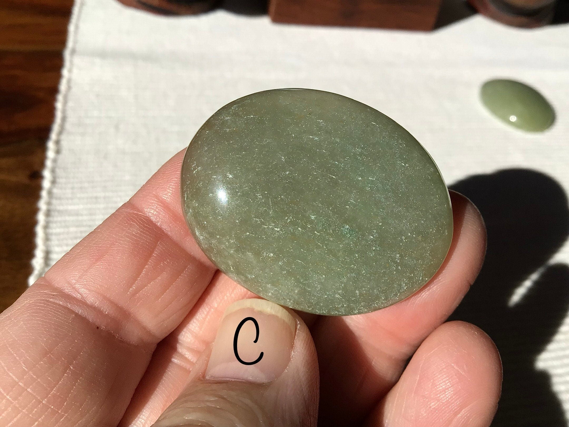 Green Aventurine Thumb Stone Group 2