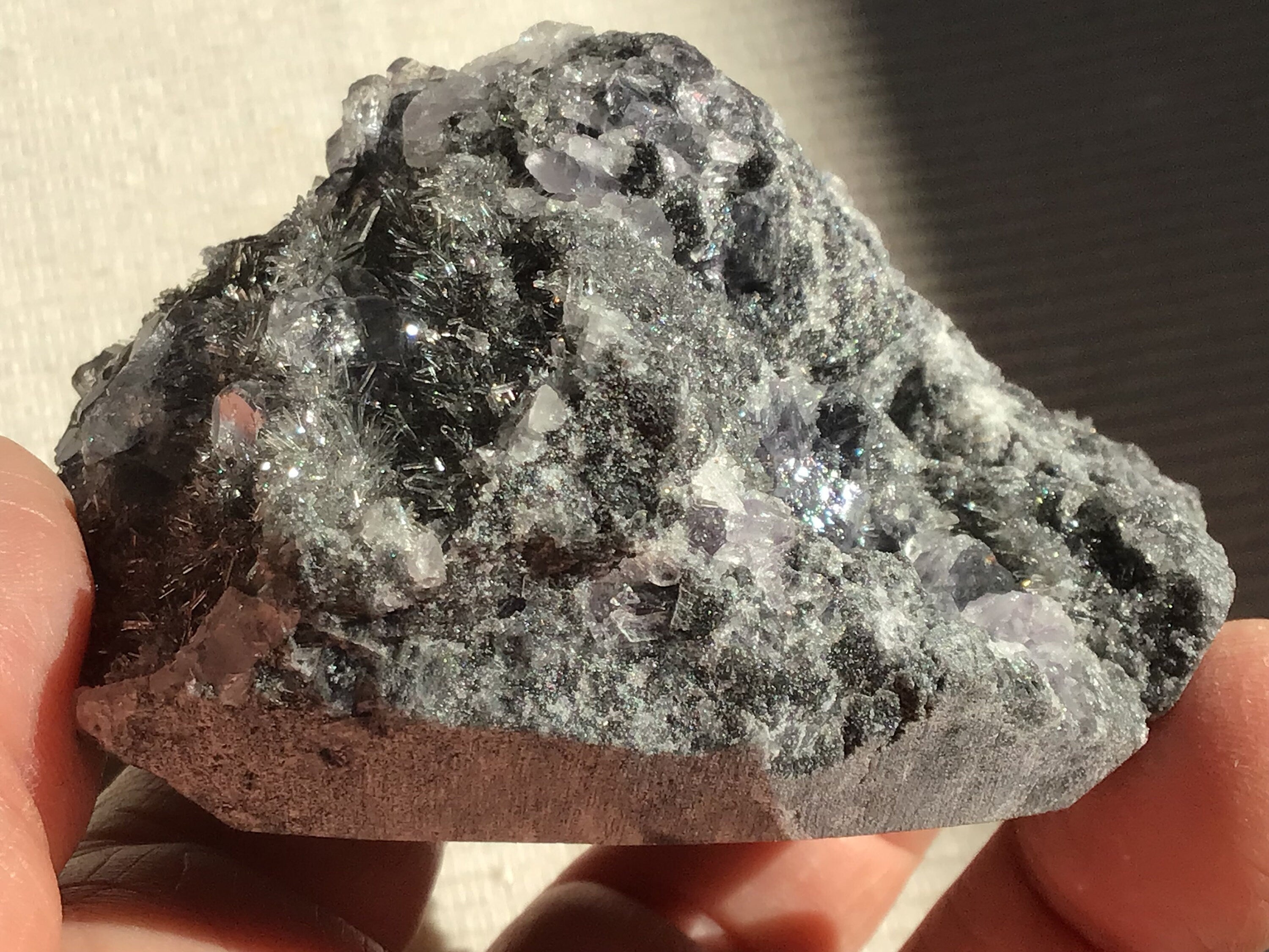 369g Fujian Fluorite on Needle Quartz Specimen 6