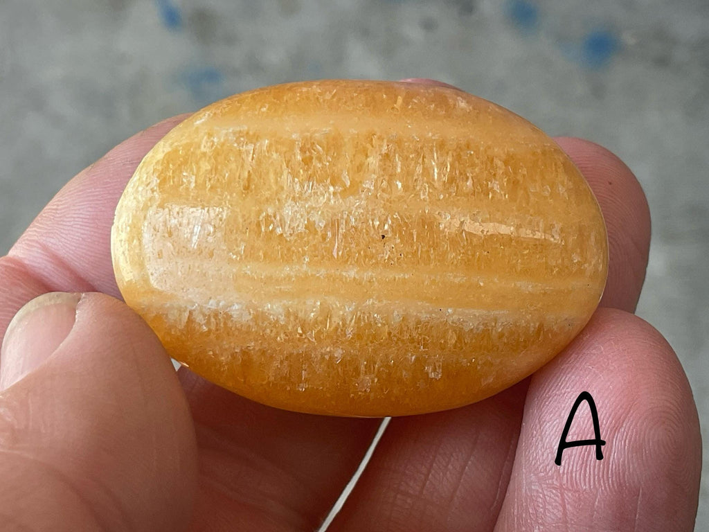 38g “Orange Fire” Calcite Palmstone Group 1