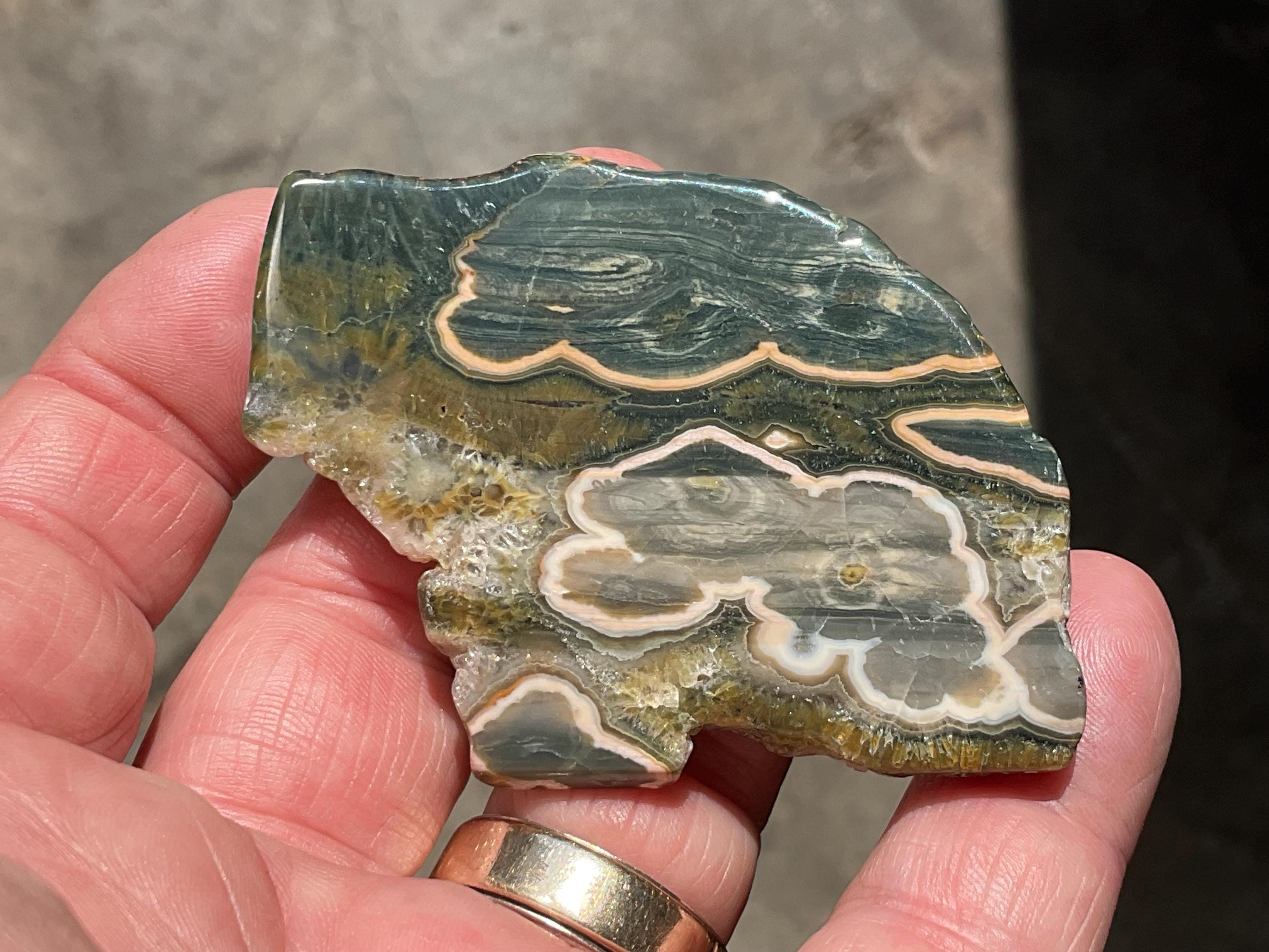 36g ‘Cloud’ Ocean Jasper Polished Slab 1A