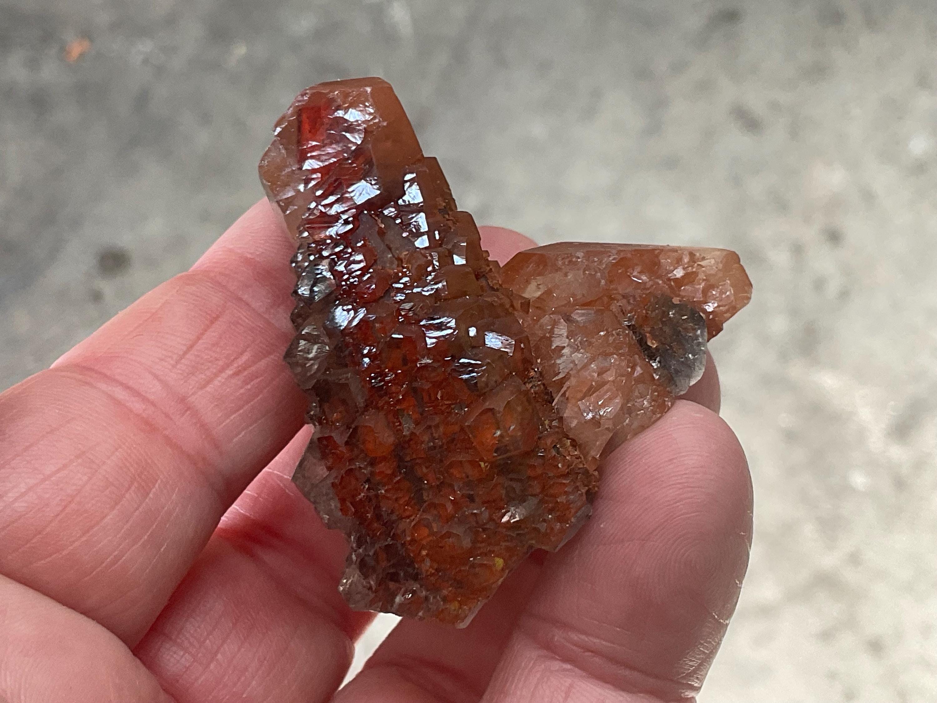 46g “Red Pagoda” Calcite Specimen 6A from Hubei, China