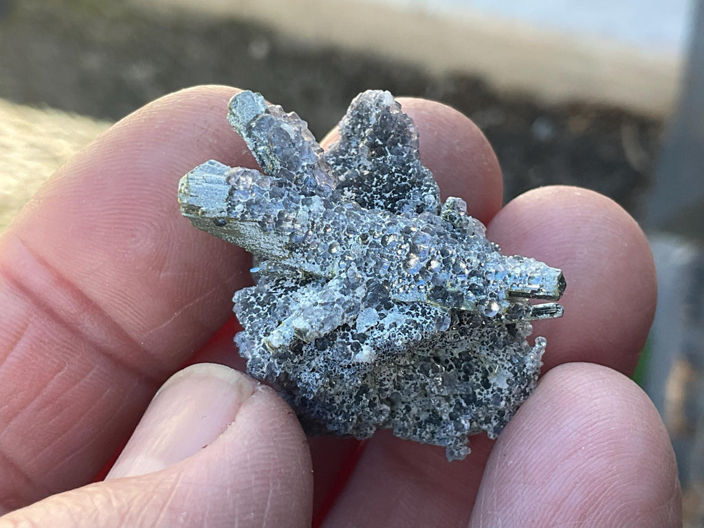 12g Fluorite on Stibnite Specimen 1C from Jiangxi, China