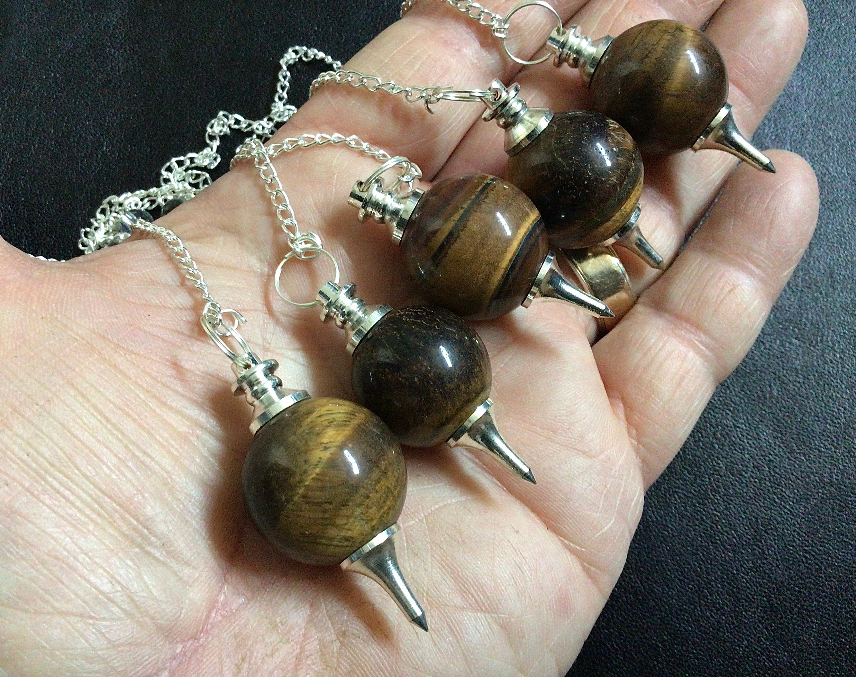 Round Tiger Eye Pendulum
