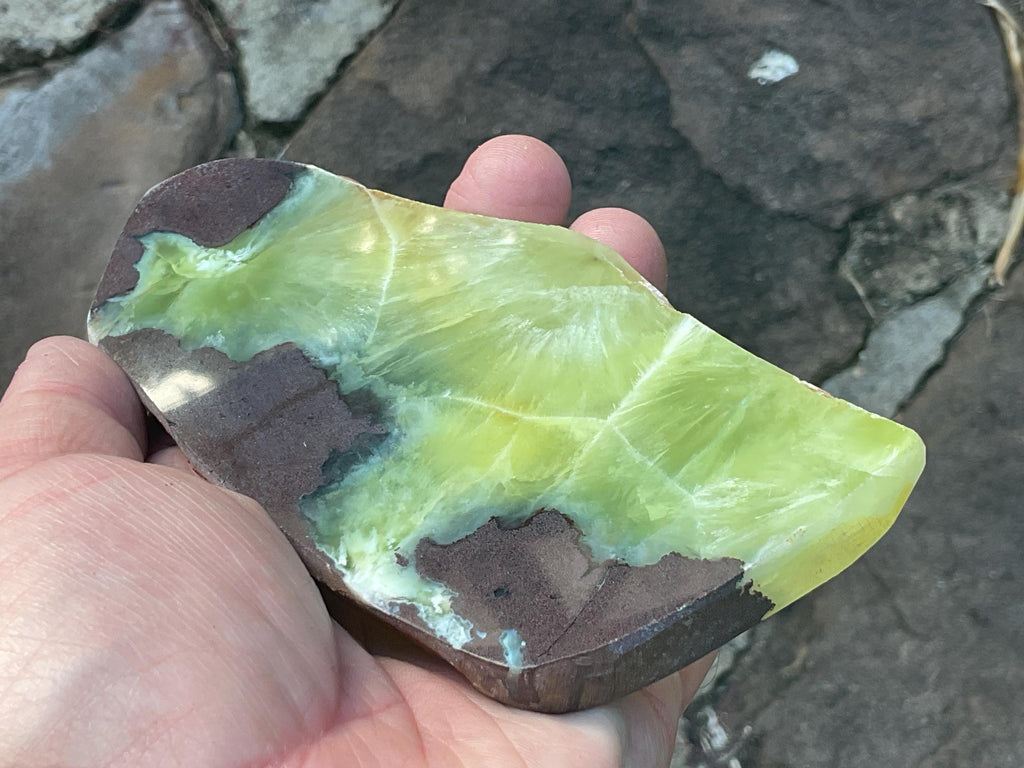 229g Wave Hill Prehnite Polished Slab B