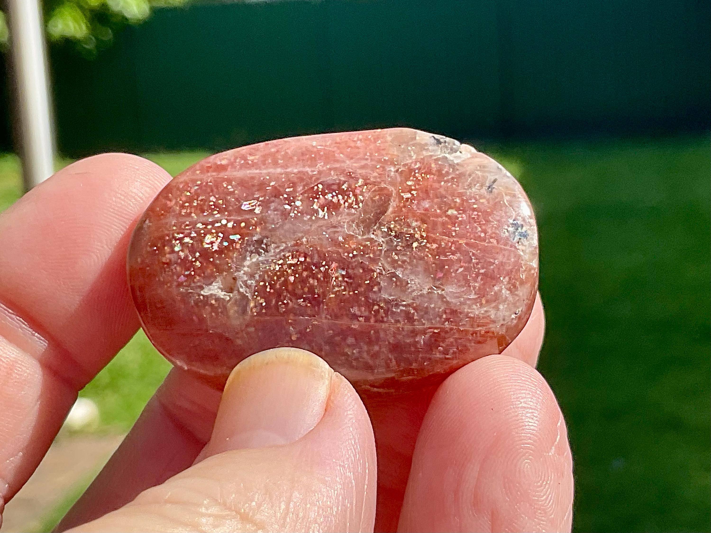 25g Golden Strawberry Sunstone Cabochon 3C