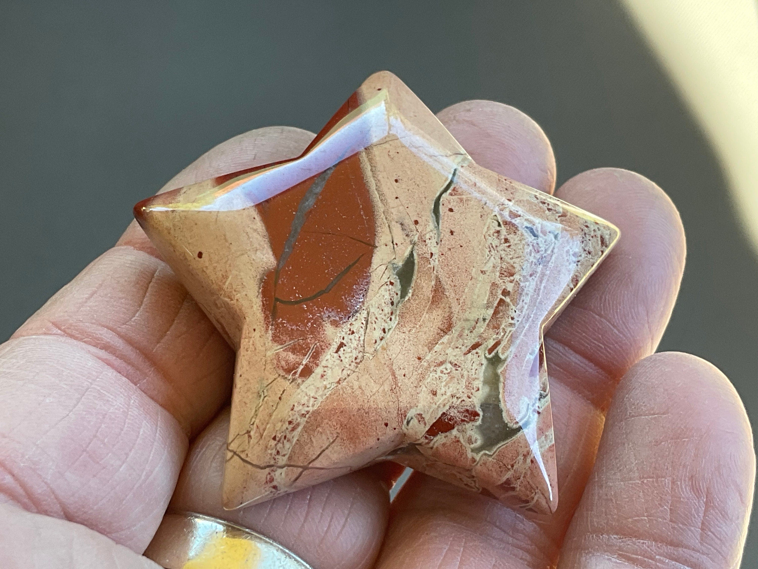 47g Brecciated Red Jasper with Chalcedony Star 4C